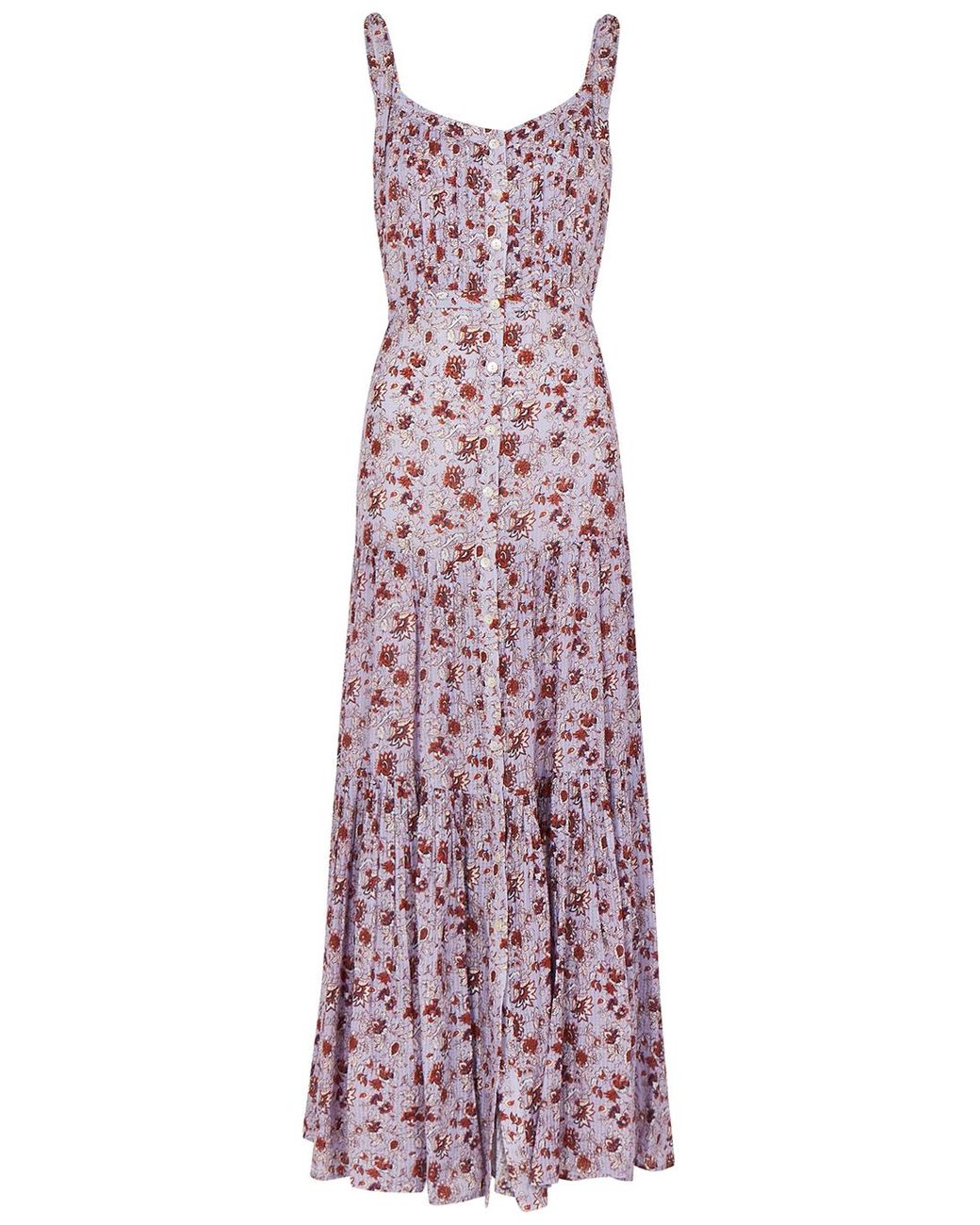 Veronica Beard Windansea Floral-print Maxi Dress in Purple | Lyst