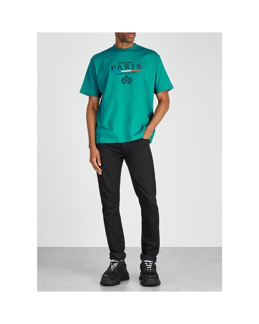 balenciaga turquoise shirt