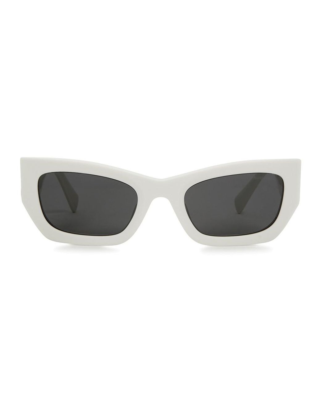 Miu Miu Cat-eye Sunglasses in White | Lyst UK