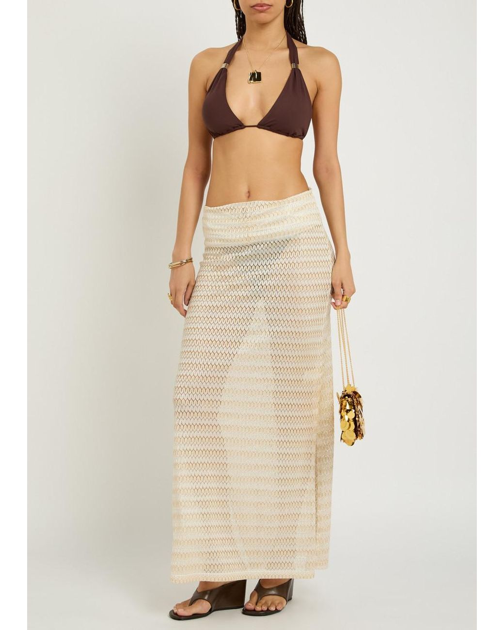 Melissa Odabash Brown Grenada Triangle Bikini Top