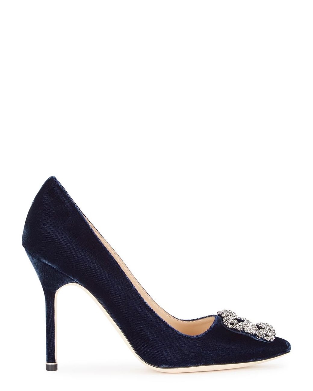 navy velvet pumps