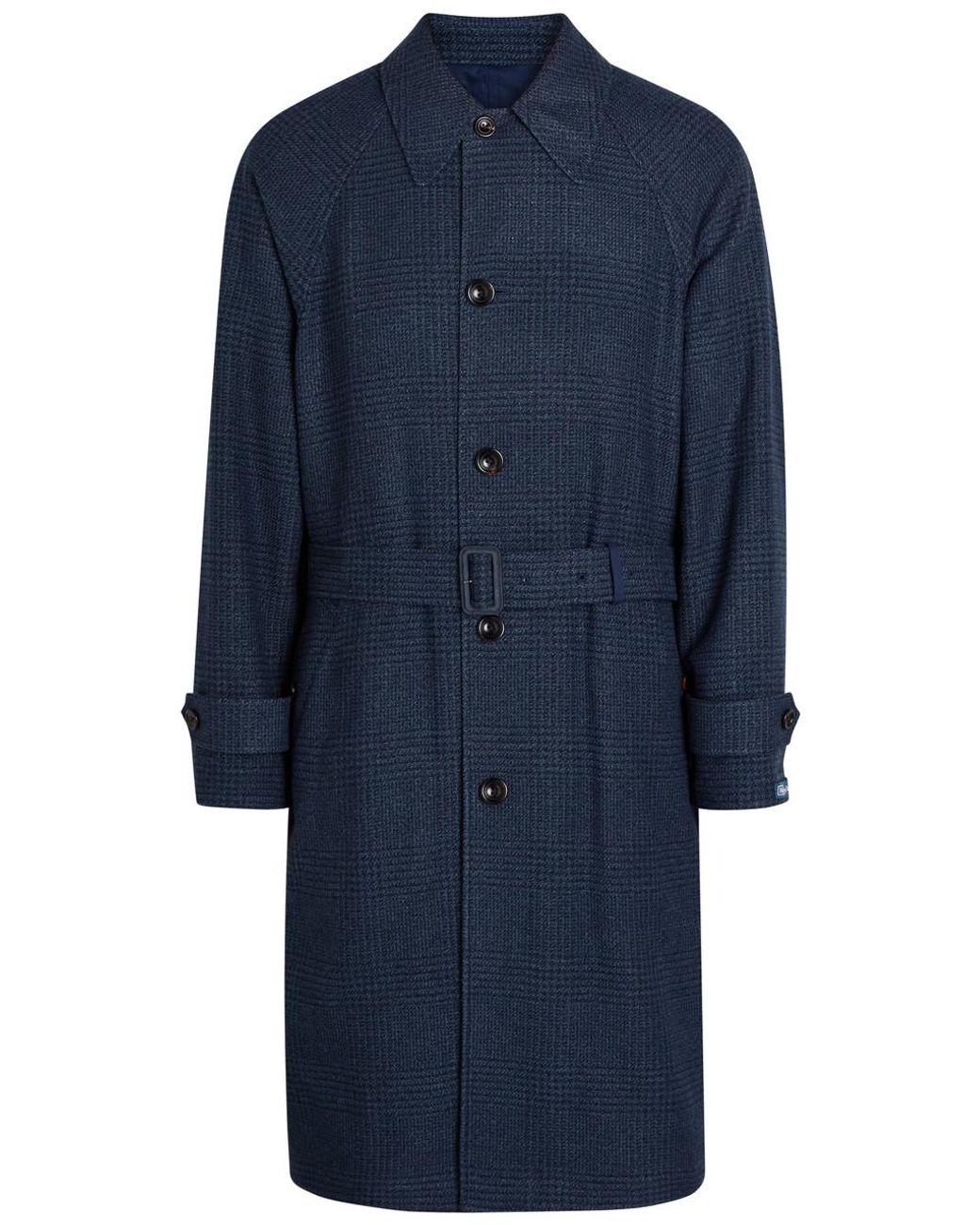 Polo Ralph Lauren Blue Balmacaan Reversible Belted Wool And Silk-Blend Coat for men