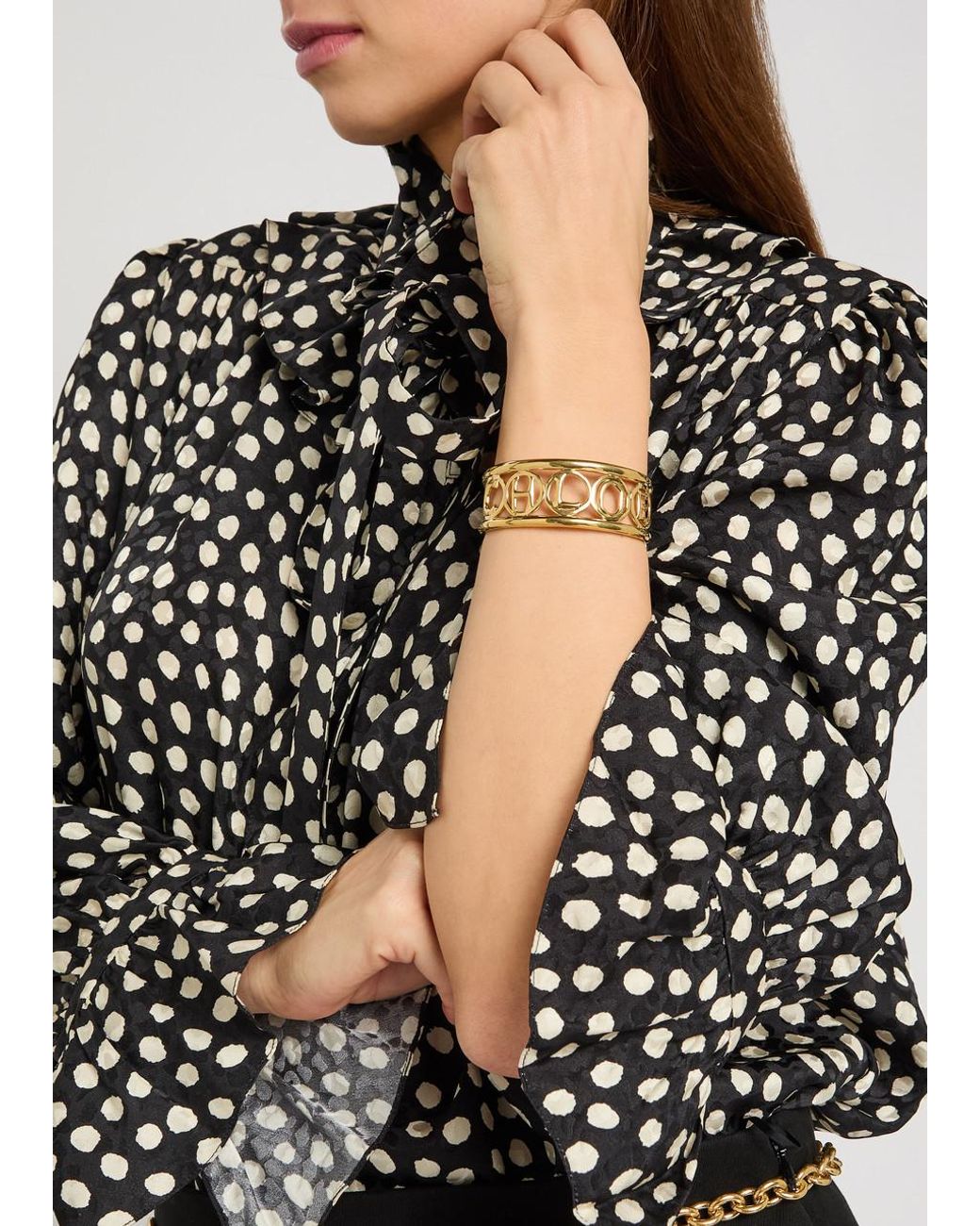 Chloé Metallic The Chloé Script Cuff