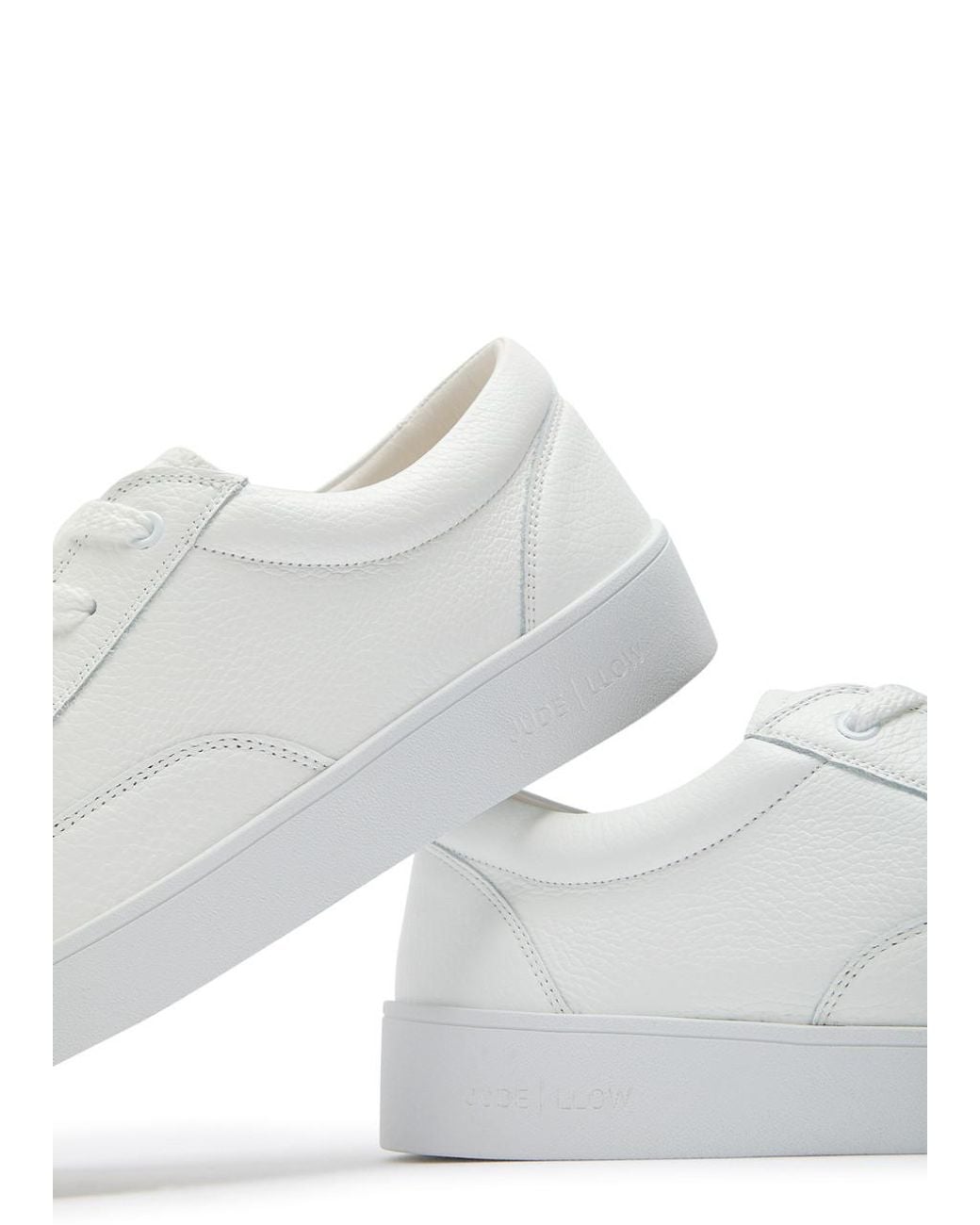 Jude Llow White Nico Panelled Leather Sneakers for men