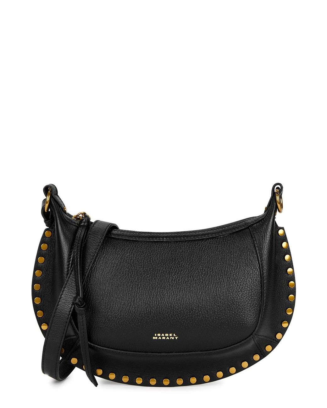 Isabel Marant Oskan Moon Leather Shoulder Bag in Black Lyst