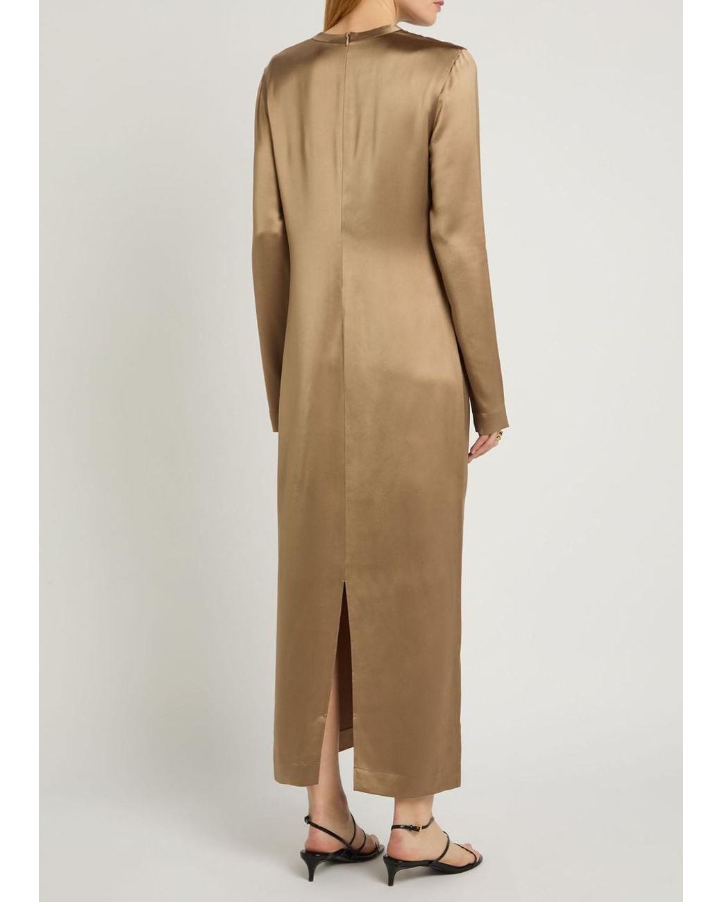 Totême  Natural Satin Midi Dress