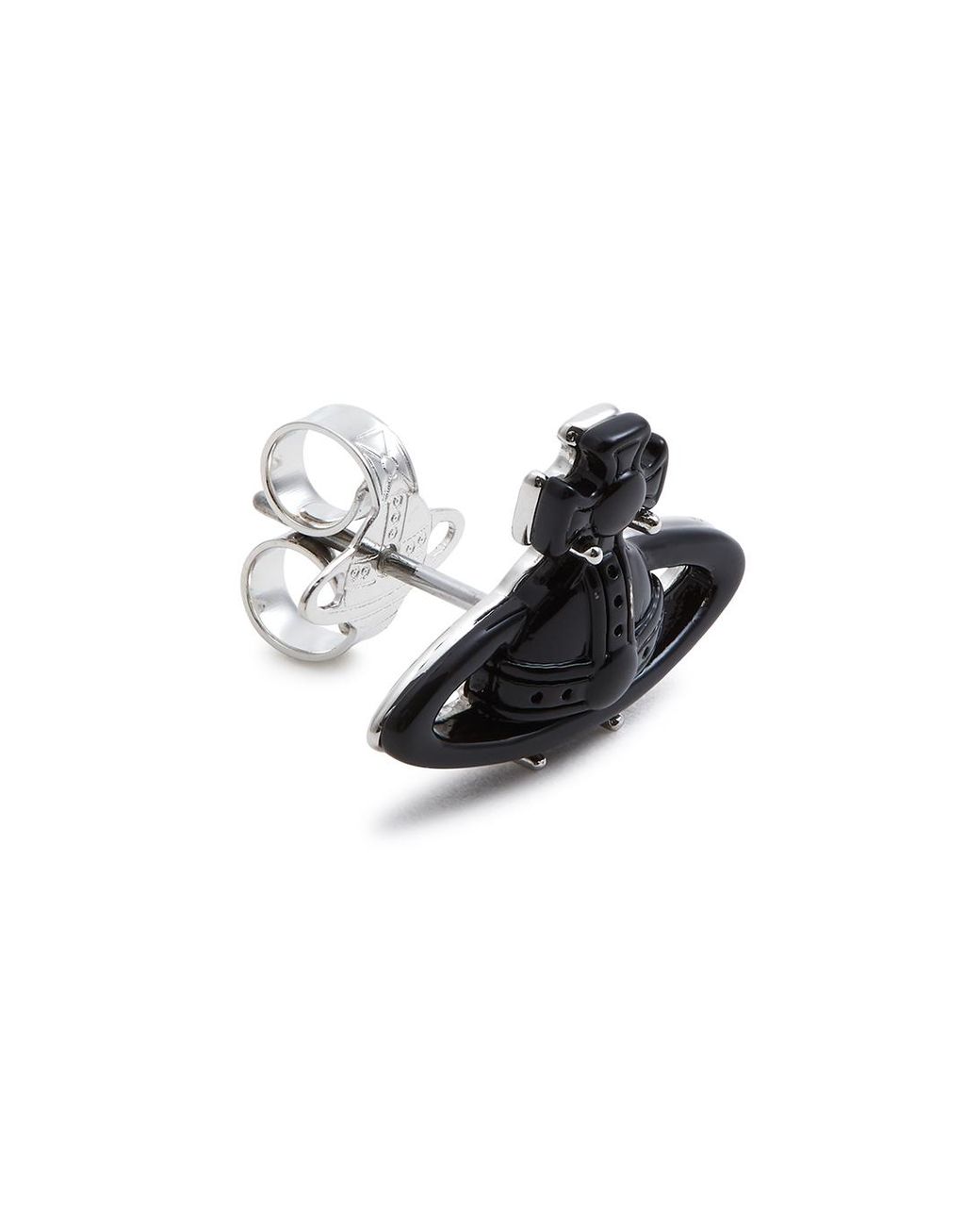 Vivienne Westwood Suzon Orb Single Stud Earring in Black for Men Vivienne Westwood Suzon Orb Single Stud Earring in Black for Men