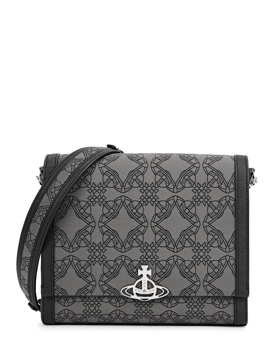 Vivienne Westwood Lucy Medium Panelled Vegan Leather Crossbody Bag in