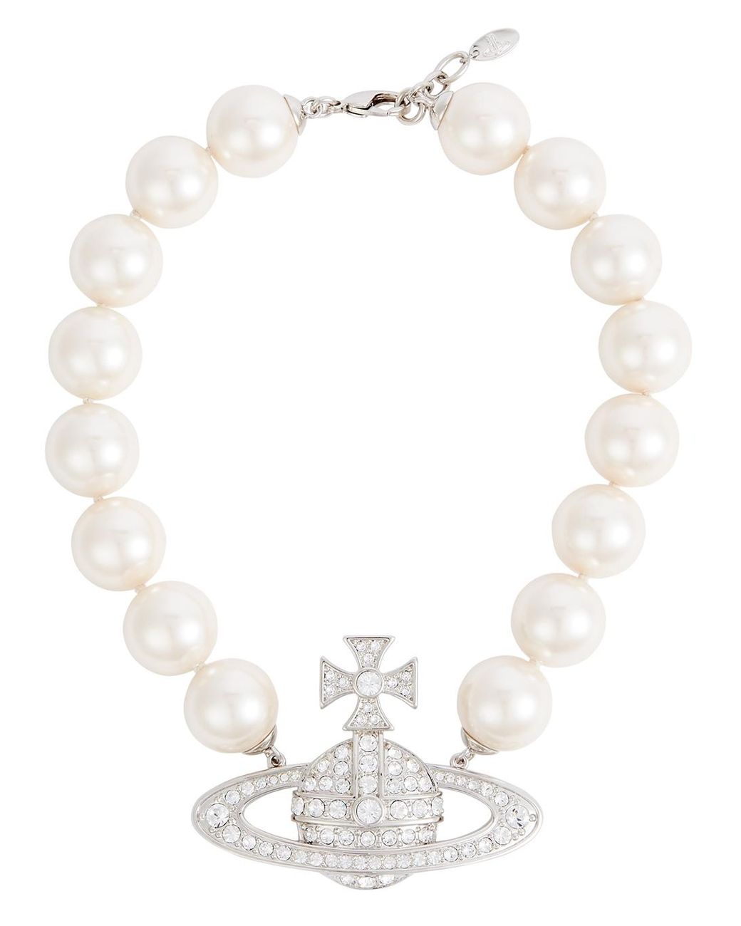 Vivienne Westwood Neysa Orbembellished Pearl Necklace in White Lyst