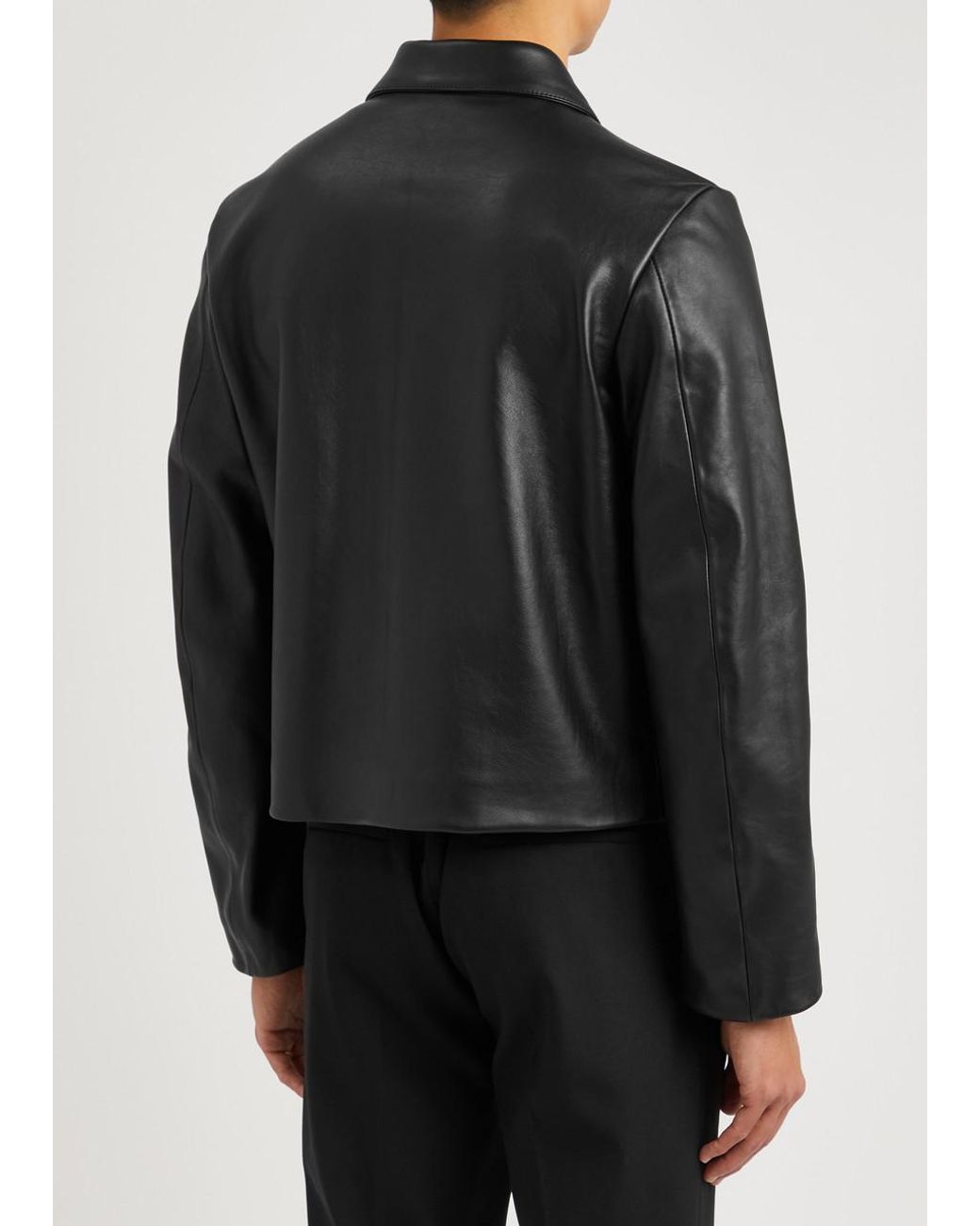 Second Layer Mad Dog Leather Jacket in Black for Men | Lyst