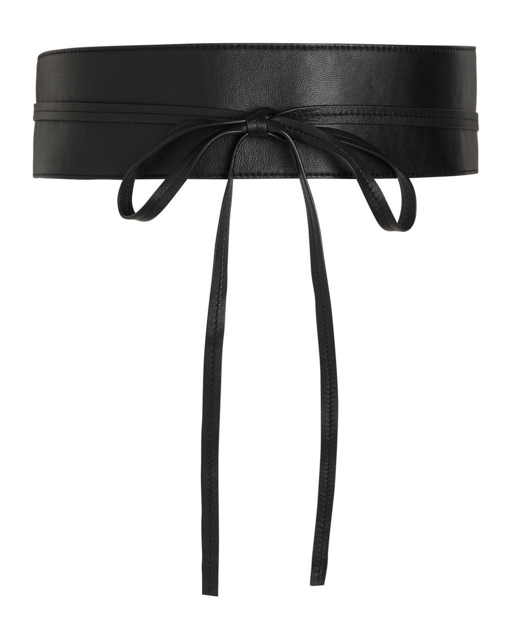Eileen Fisher Wraparound Leather Obi Belt in Black | Lyst display picture 3