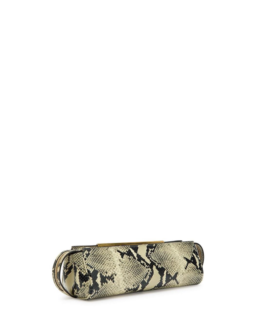 Khaite Natural Donna Snake-Effect Leather Clutch