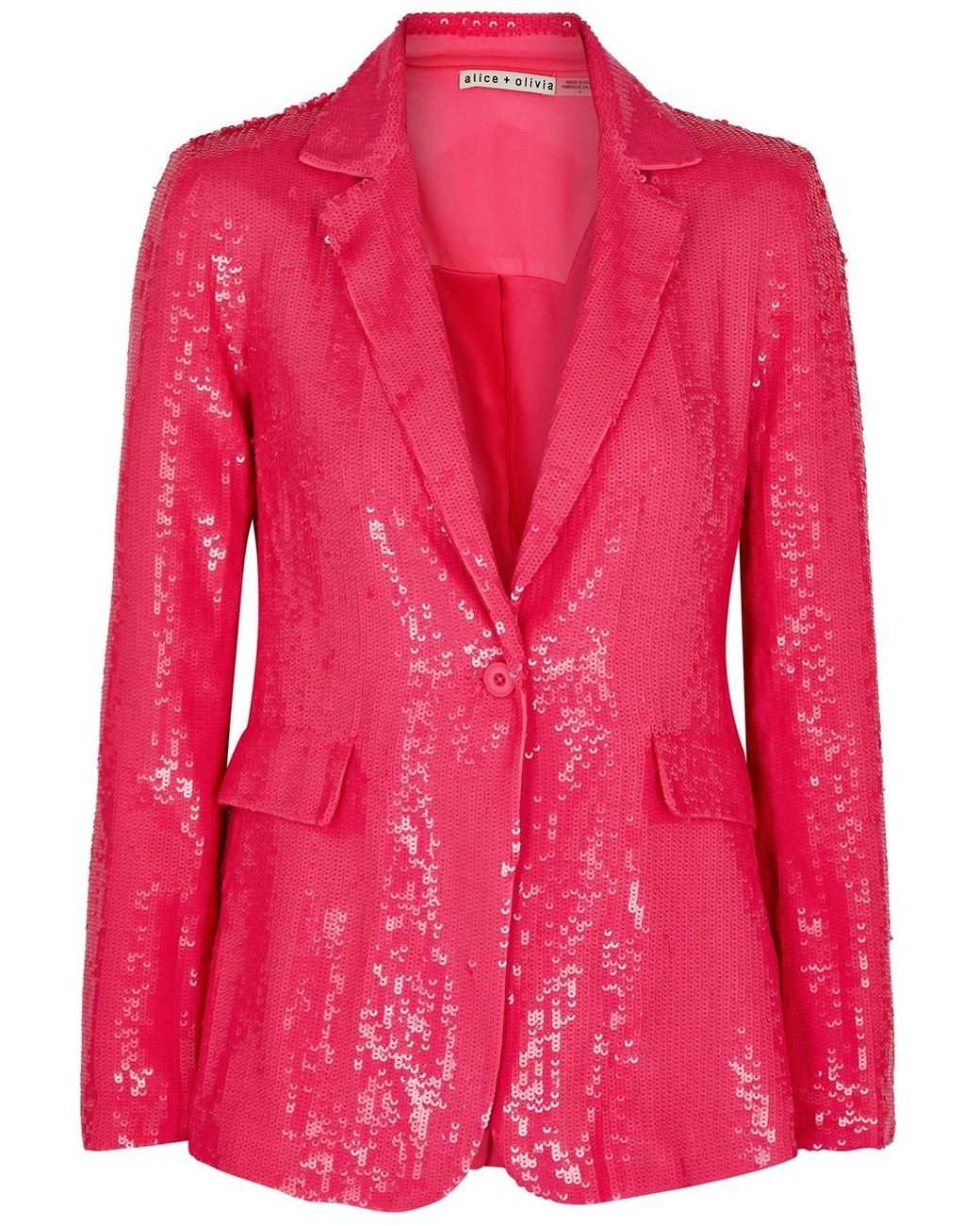 Alice + Olivia Alice + Olivia Macey Sequin Blazer in Pink Lyst