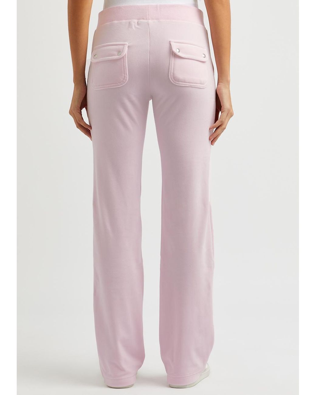 Juicy Couture Classic Del Ray Velour Sweatpants in Pink