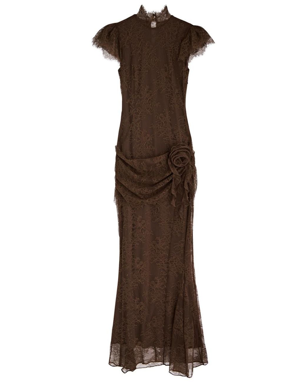 de la vali dress brown de LA VALI Noor Maxi Dress in Brown
