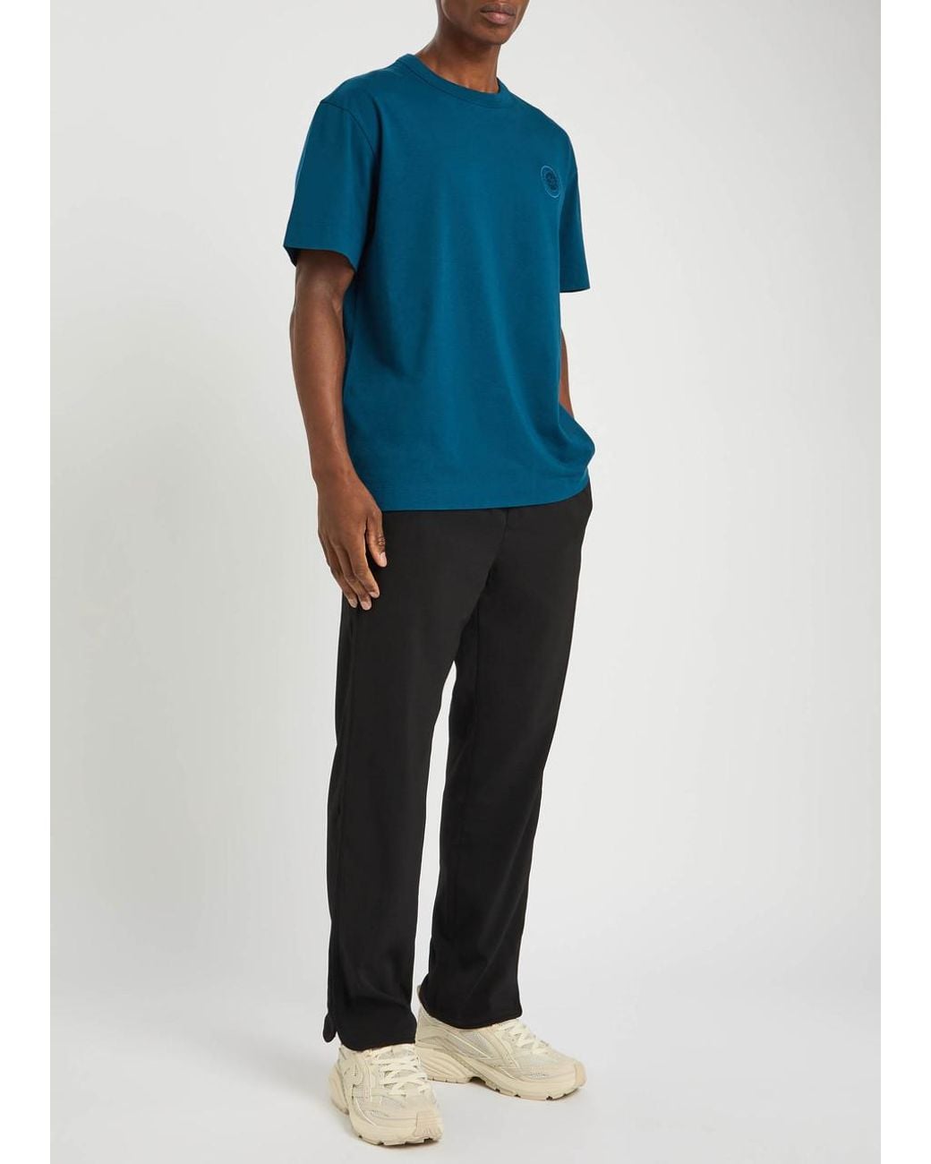 Canada Goose Blue Gladstone Logo Cotton T-Shirt for men