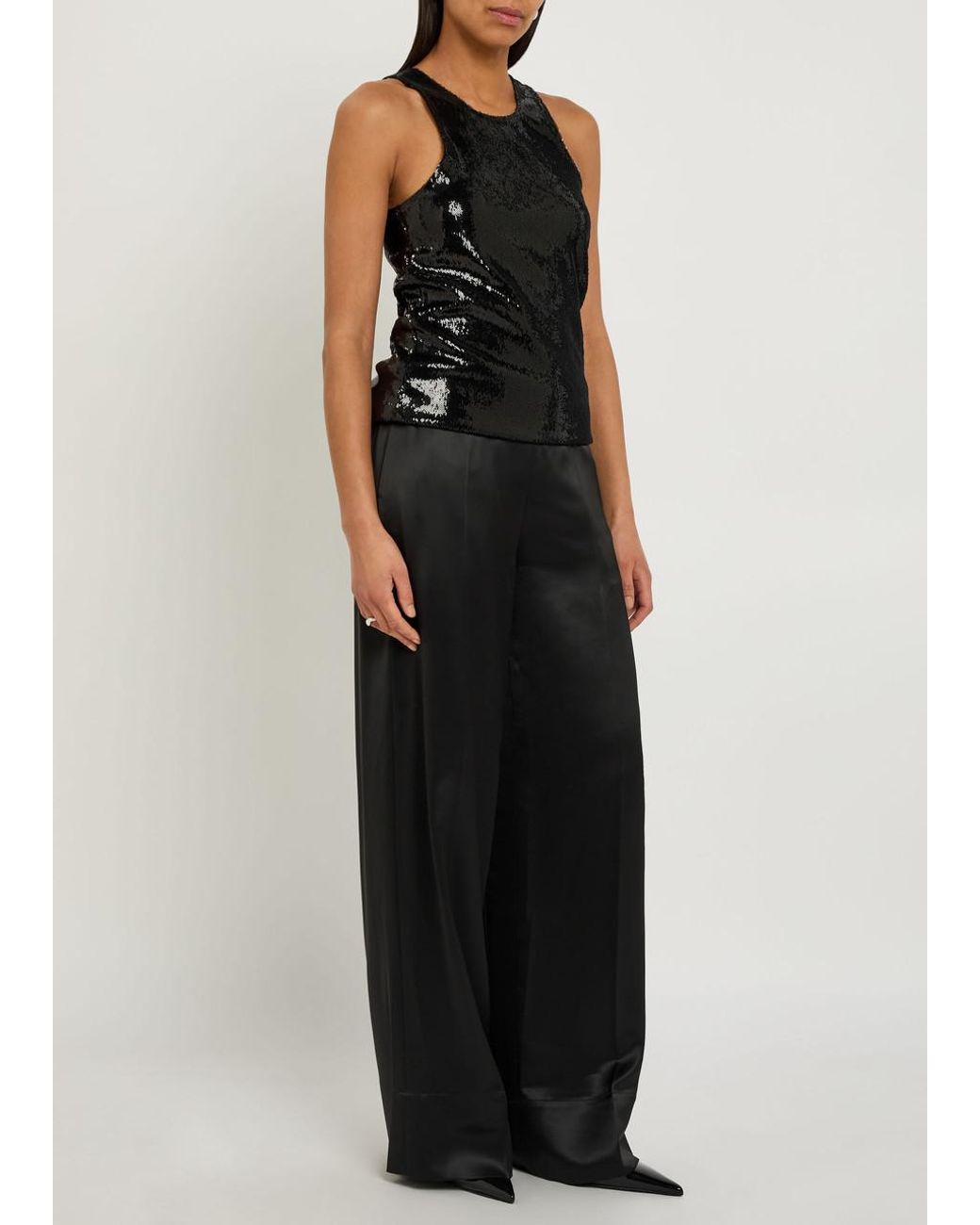 Totême  Black Sequin Tank Top