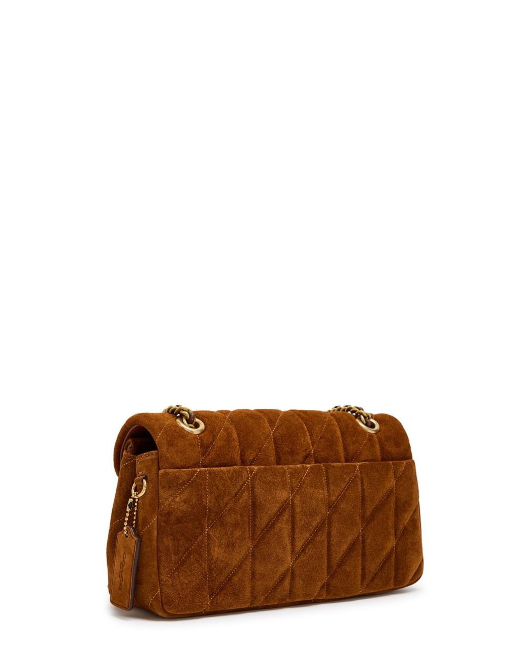 COACH Brown Tabby 26 Quilted Suede Shoulder Bag