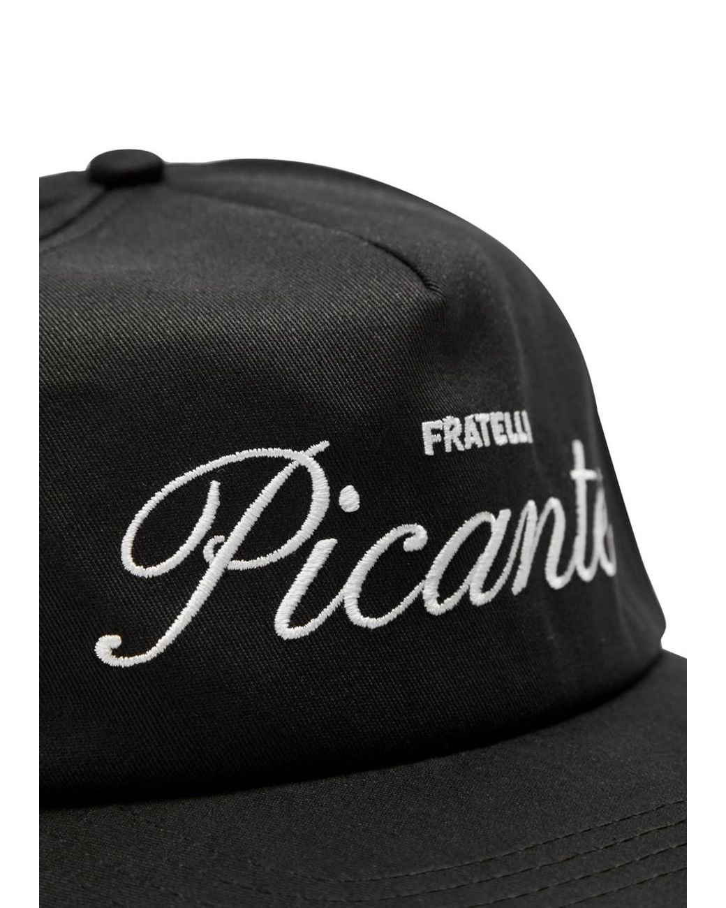 Picante Black Fratelli Logo-Embroidered Cotton Cap for men