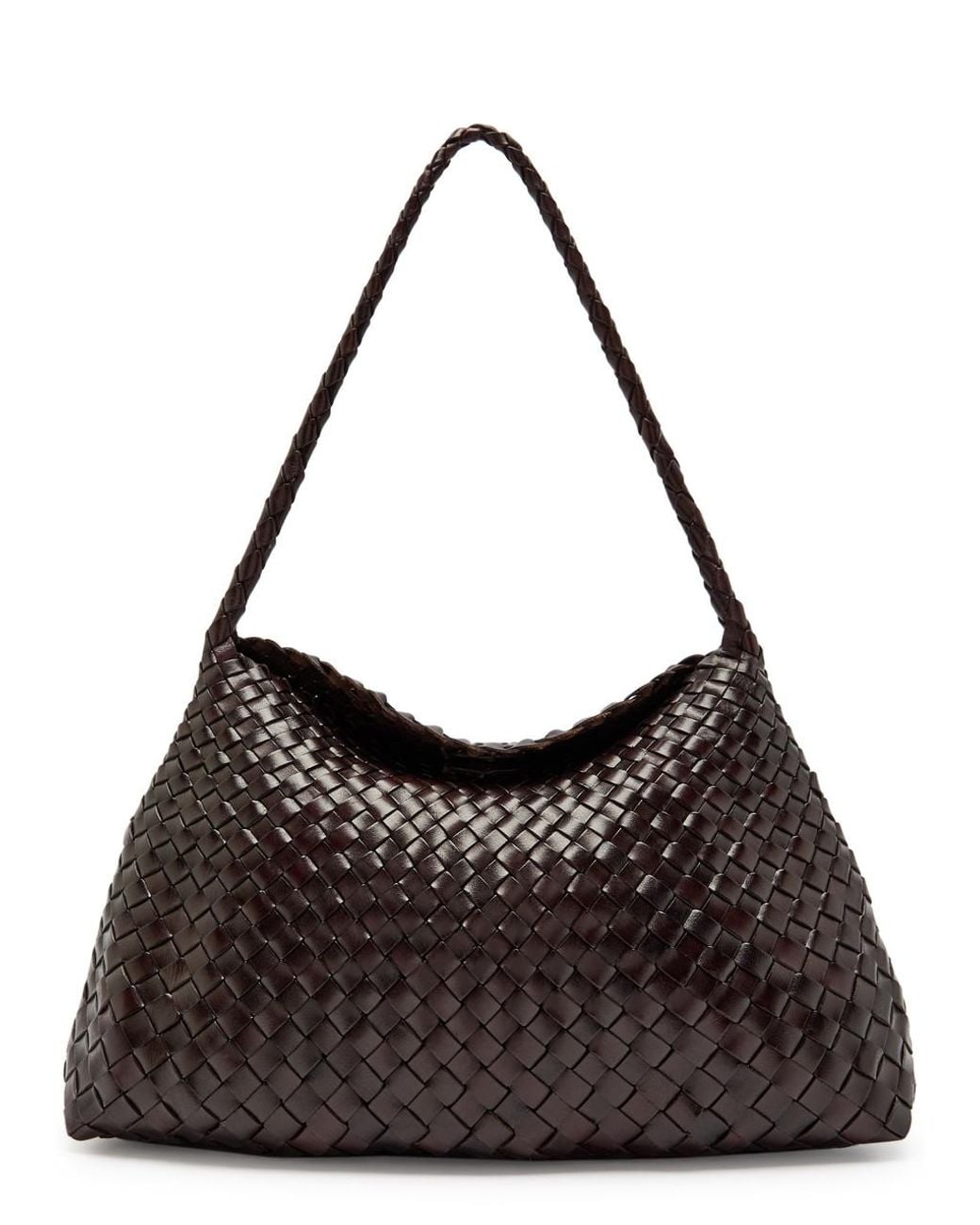 Dragon Diffusion Santa Maria Woven Leather Shoulder Bag in Black | Lyst