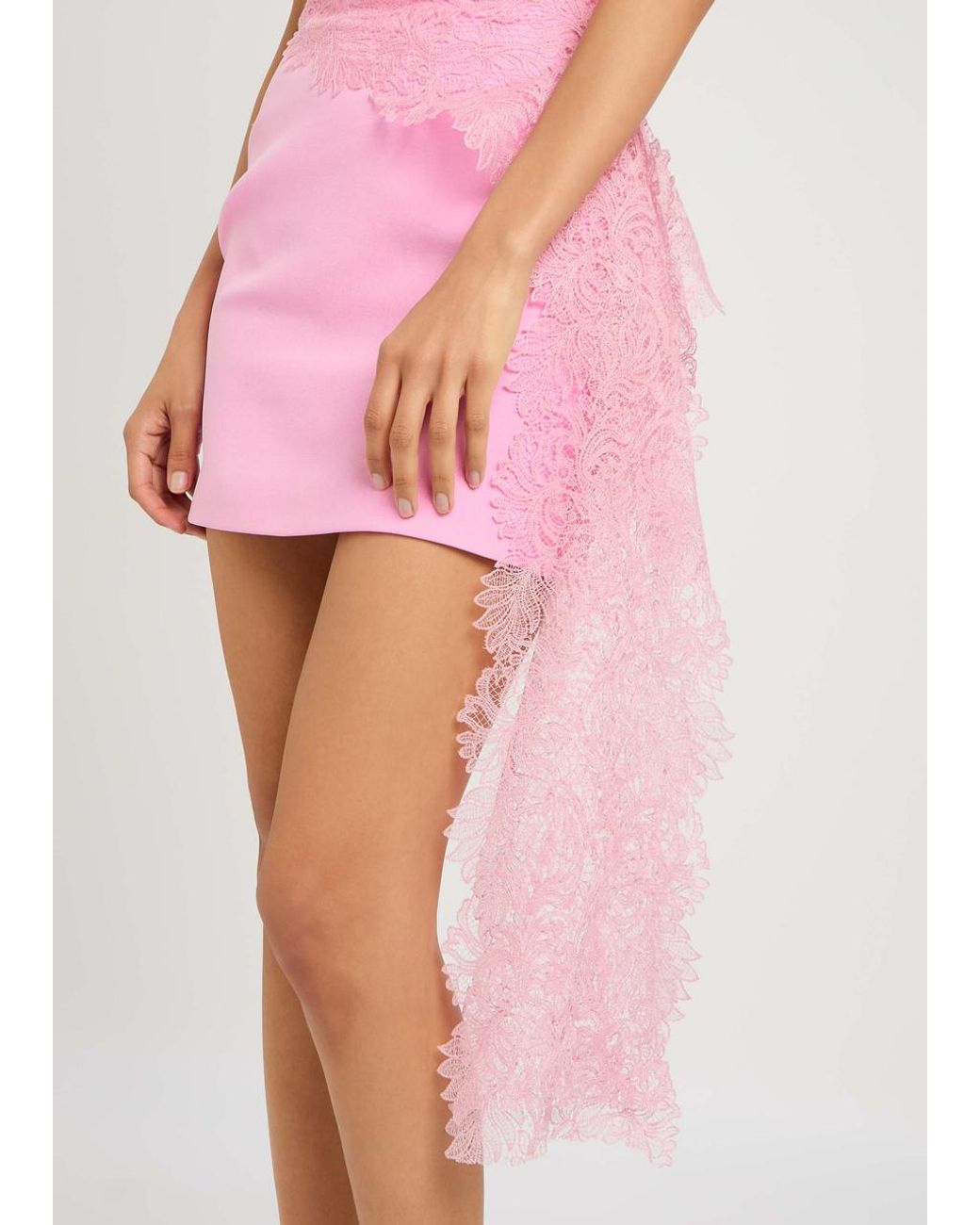 david koma embellished crepe mini dress David Koma Reptile Mirror-Embellished Crepe Mini Dress