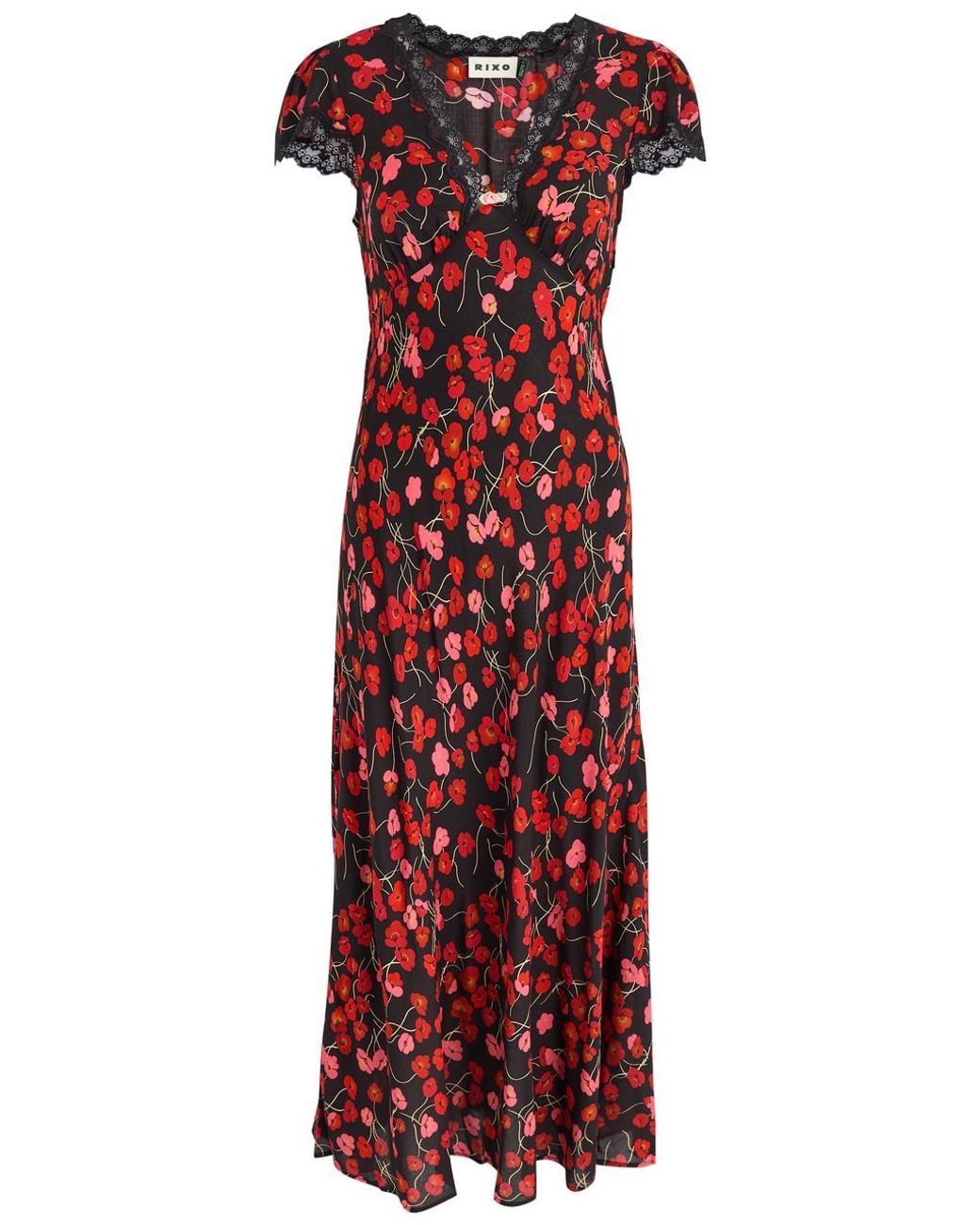 pearl pink lace dress self-portrait - Pink Fine Lace Pearl Midi Dress main image 1