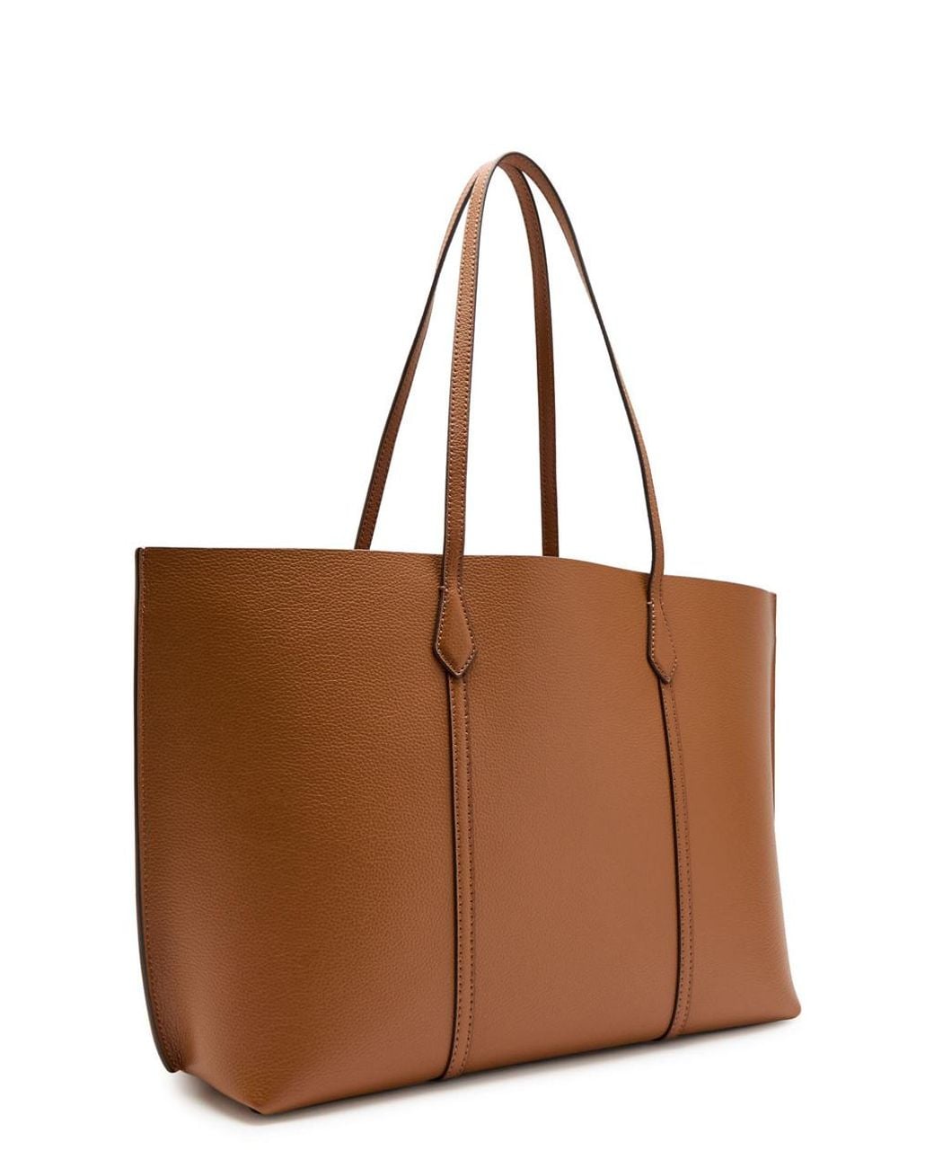 Tory Burch Brown Perry Grained Leather Tote Bag