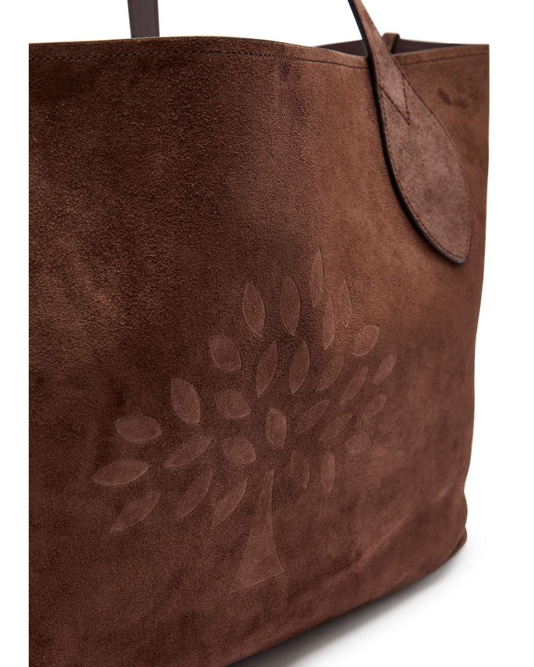 Mulberry Brown Oversized Suede Tote Bag