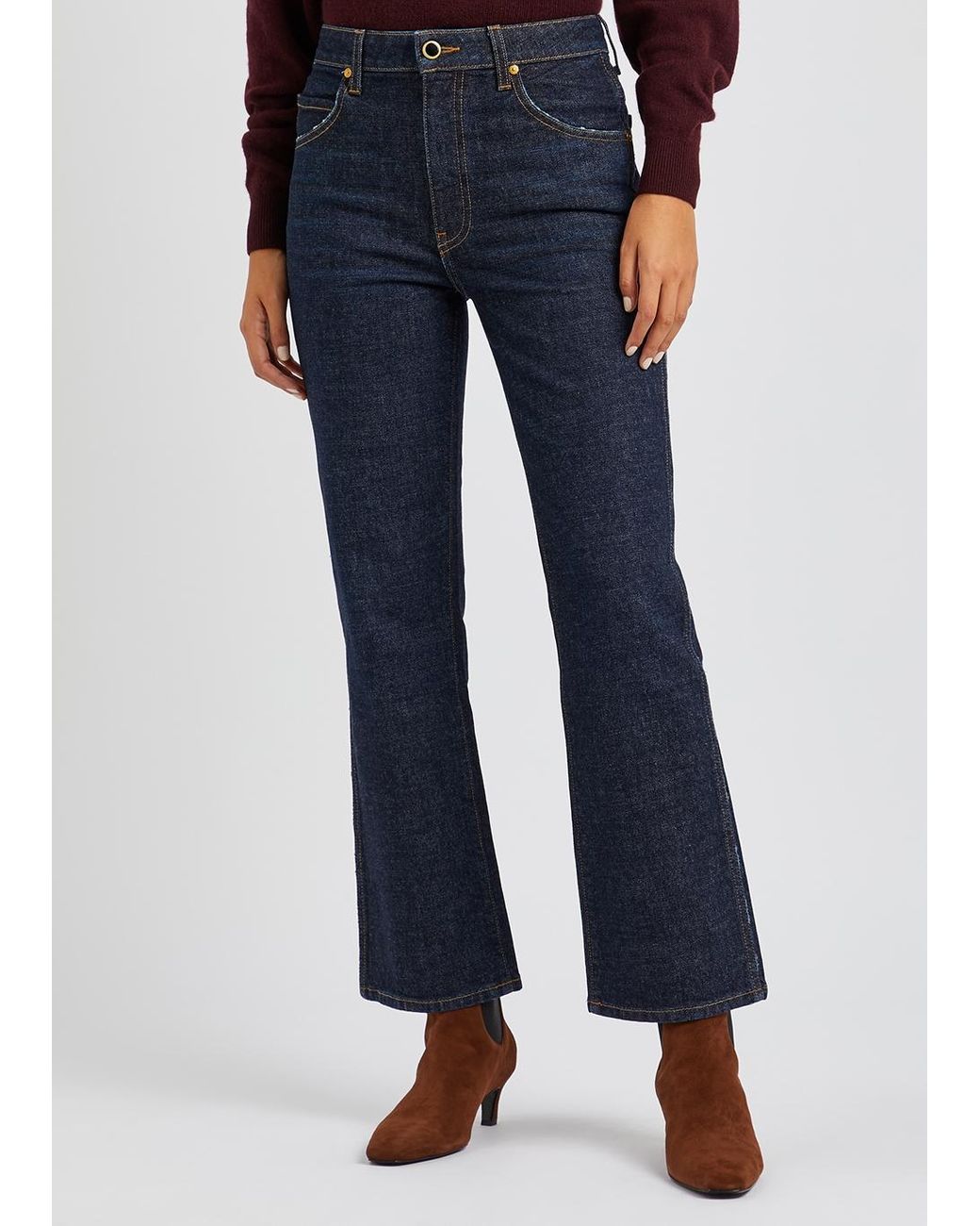 【KHAITE】 VIVIAN デニム 27inch Khaite Vivian New Bootcut Flare Jeans | Shopbop