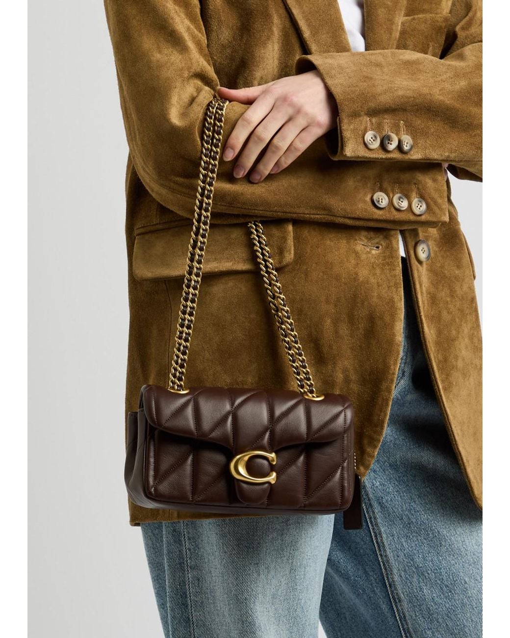 COACH Tabby 20 Quilted Leather Shoulder Bag in Brown | Lyst