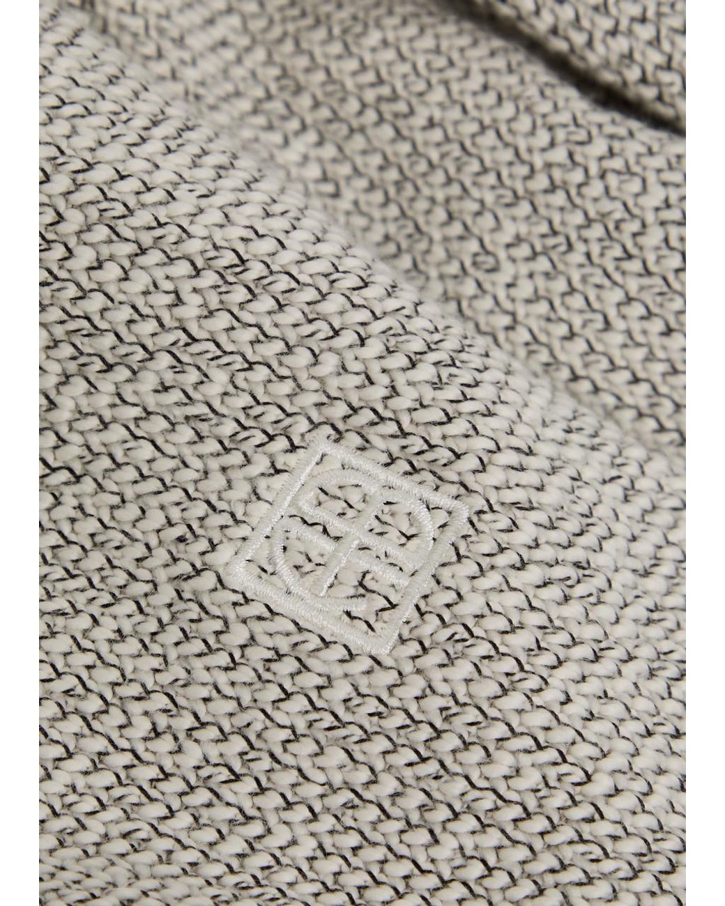 Anine Bing Gray Kam Marled Cotton-Blend Shorts