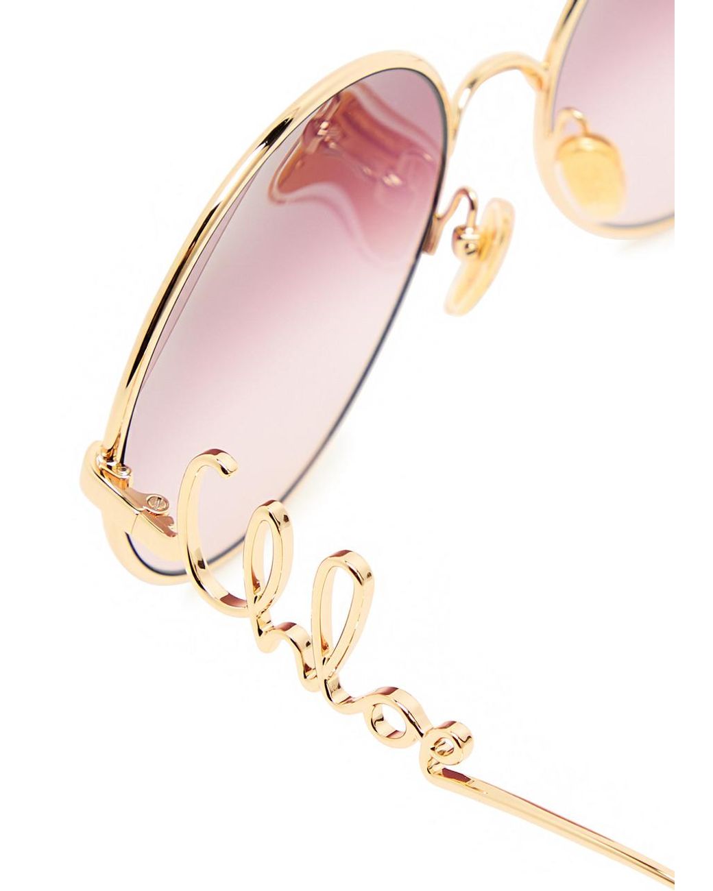 Chloé Pink Round-Frame Sunglasses