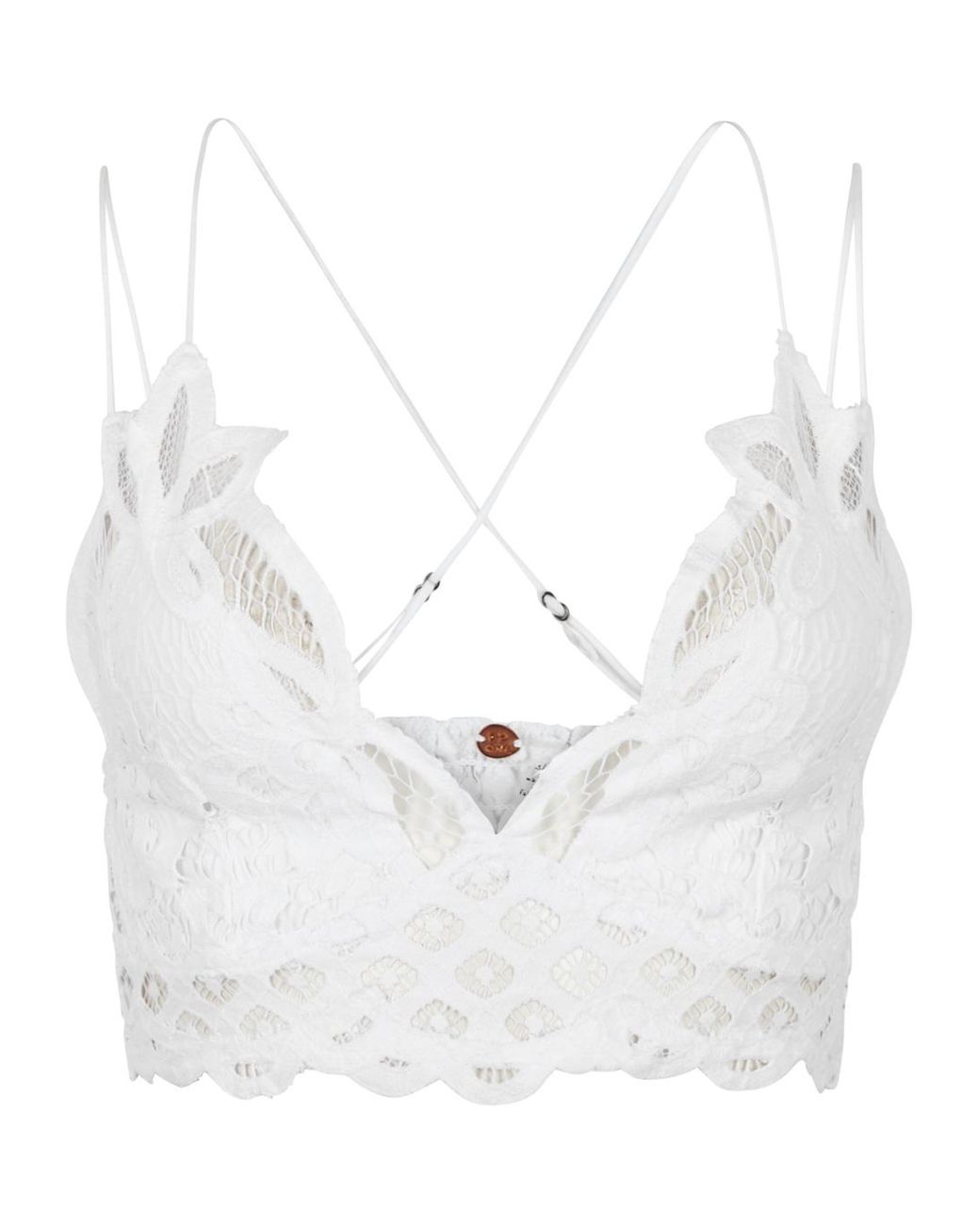 adella white lace bralette