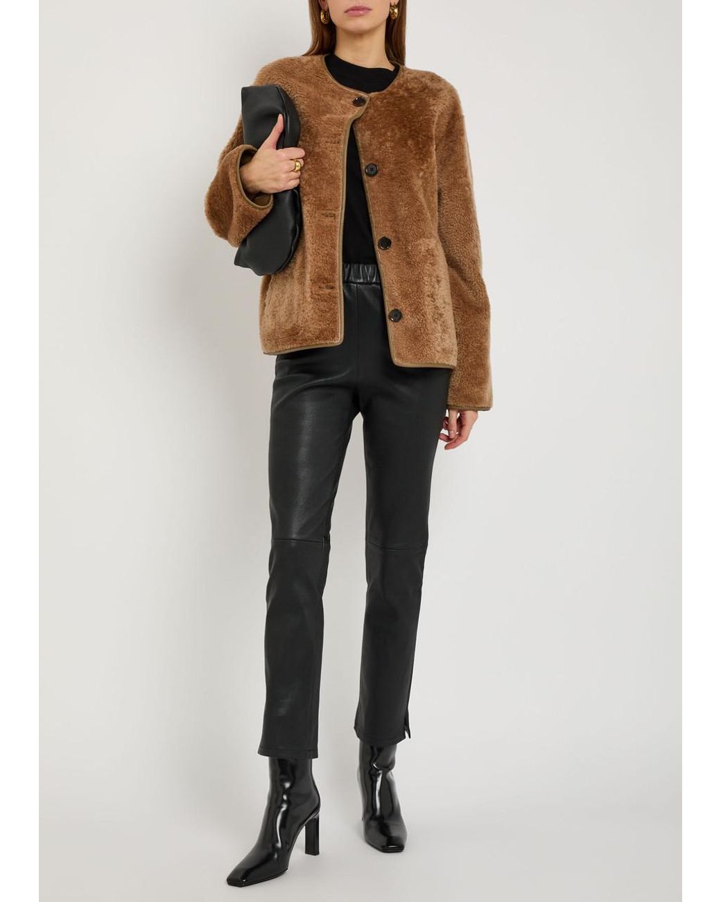 Arma Brown Lucine Reversible Leather Jacket