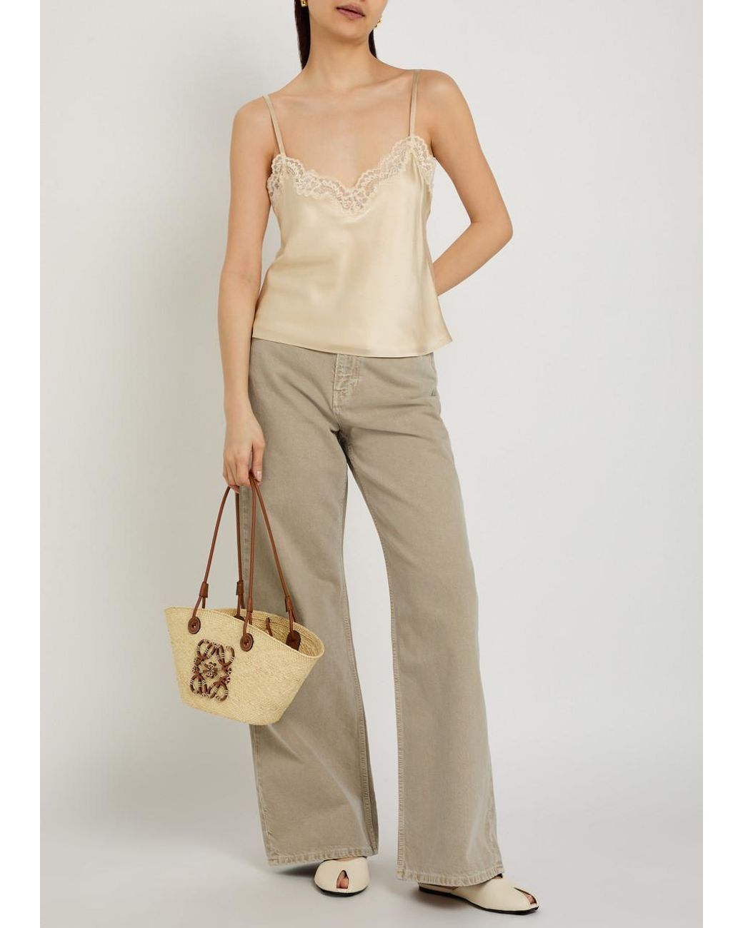 Reformation Natural Cary Wide-Leg Jeans