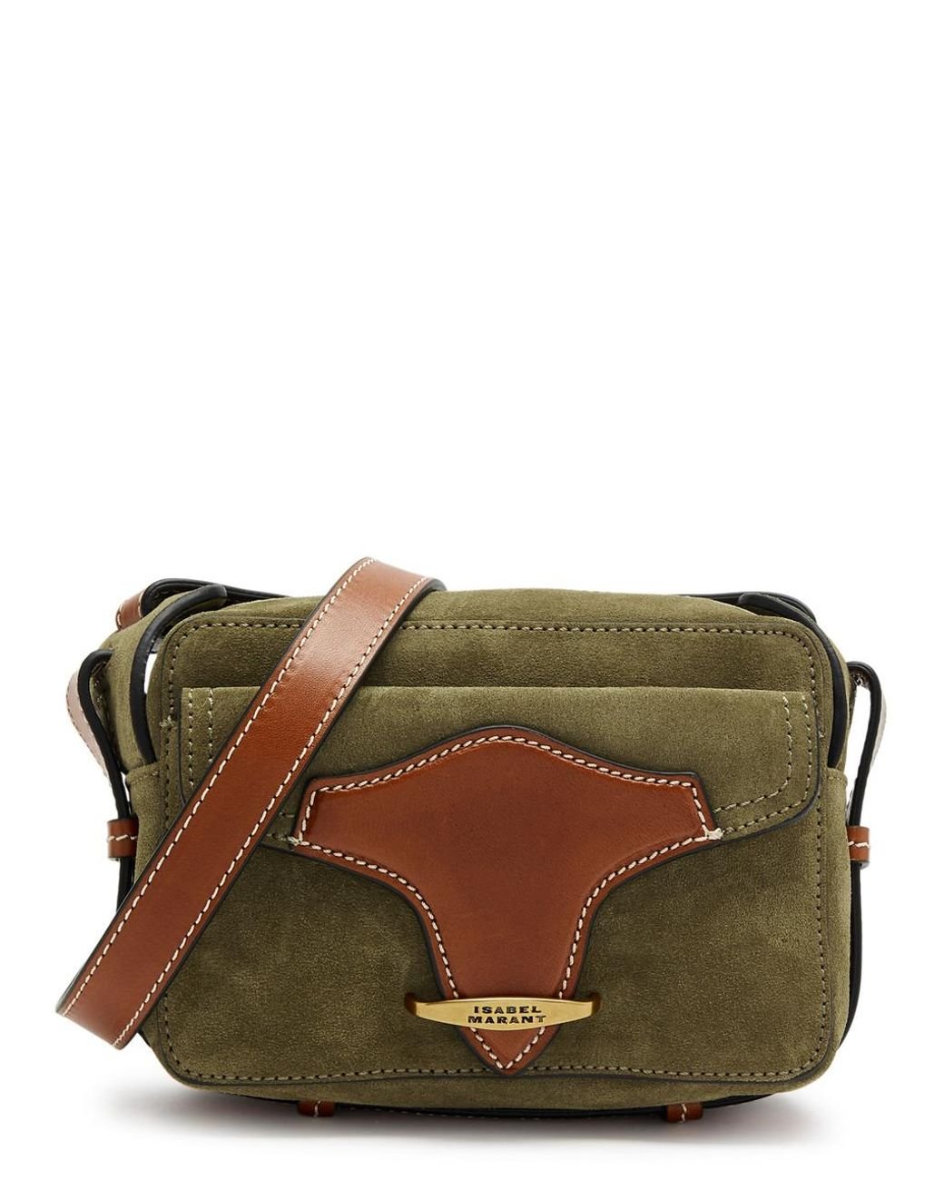 Isabel Marant Wasy Suede Cross body Bag in Brown Lyst