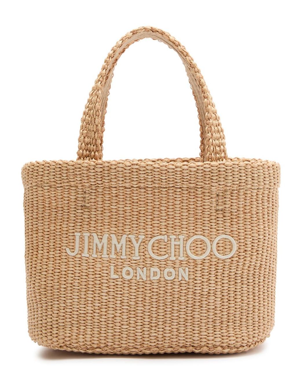 Jimmy Choo Beach Mini Raffia Tote in Natural | Lyst