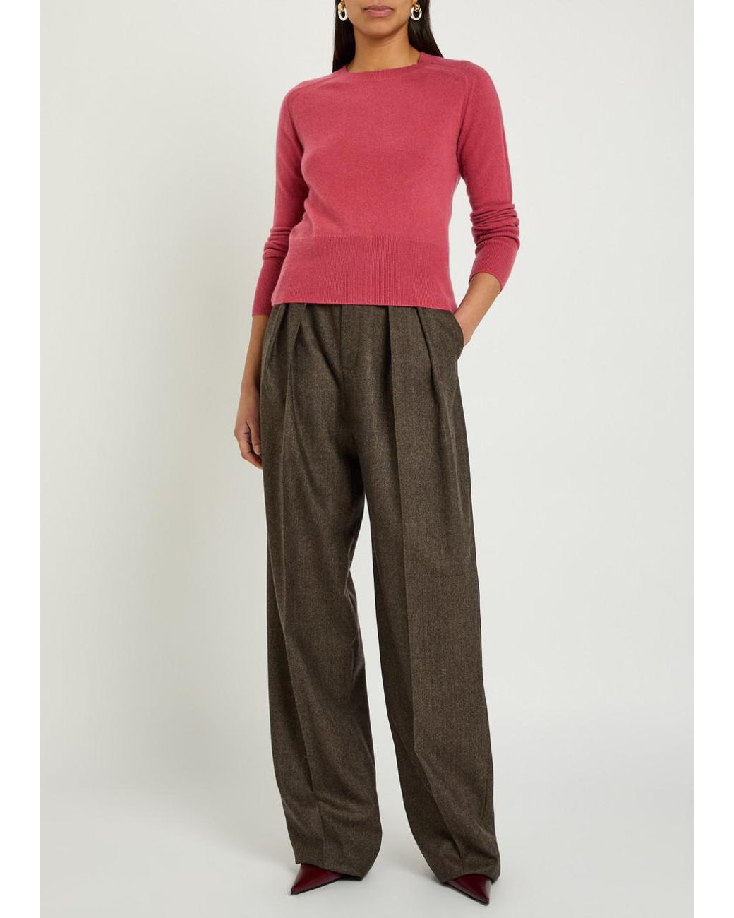 Joseph Pink Melby Cashmere-Blend Top