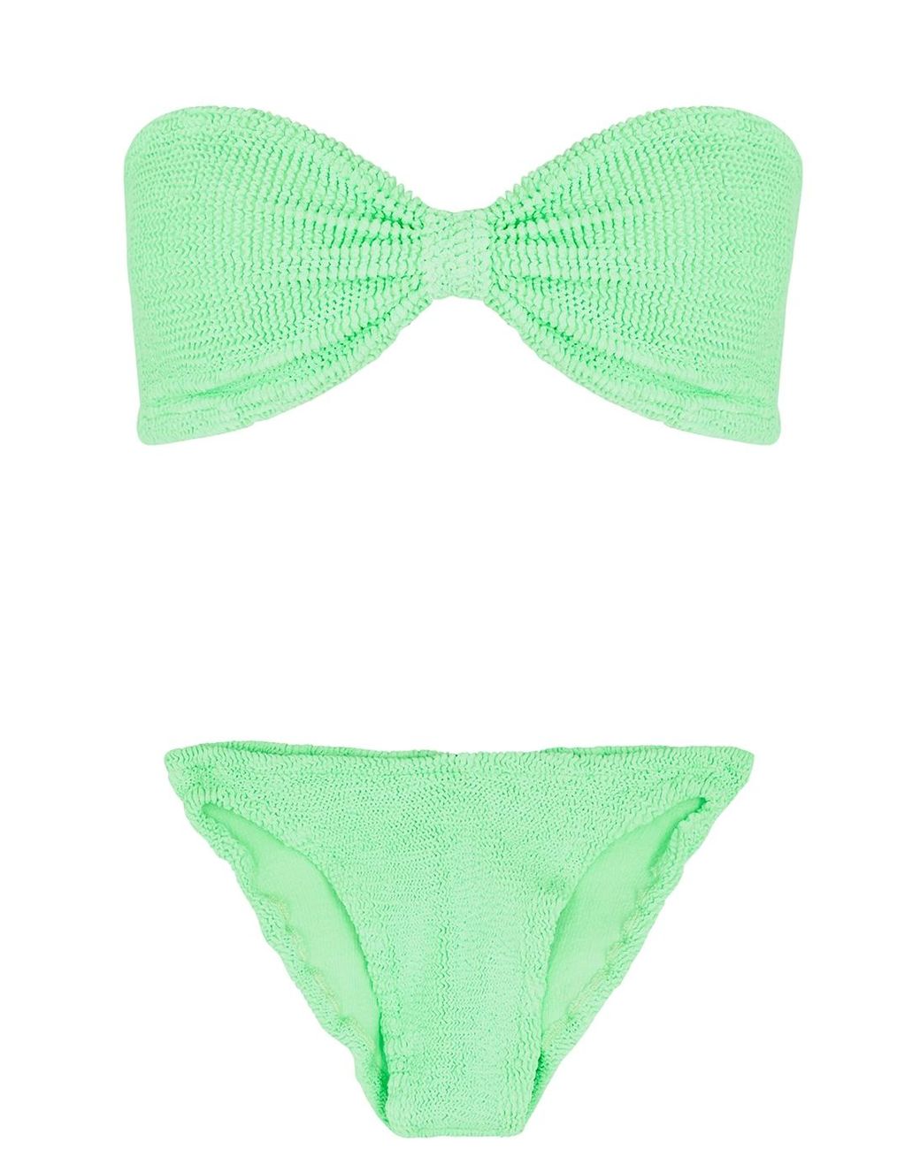 Hunza G Jean Neon Green Seersucker Bikini | Lyst