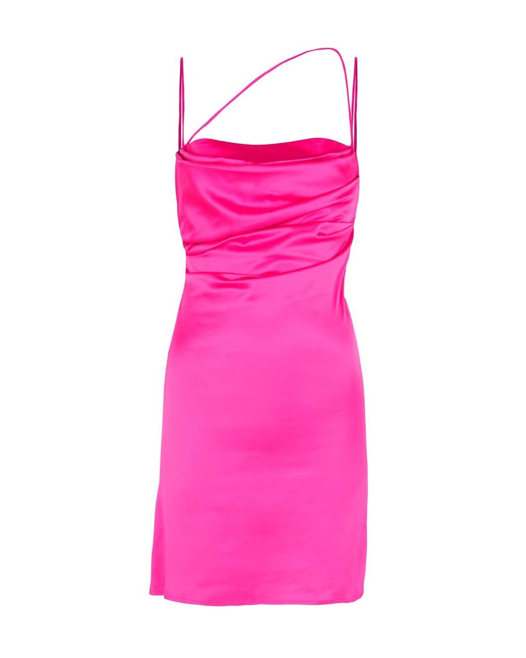 De La Vali Frisco Fuchsia Satin Mini Dress in Pink | Lyst