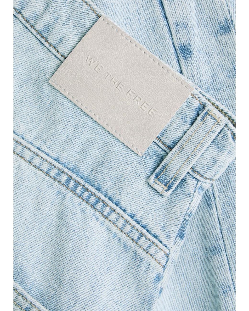 Free People Blue Truro Wide-Leg Jeans