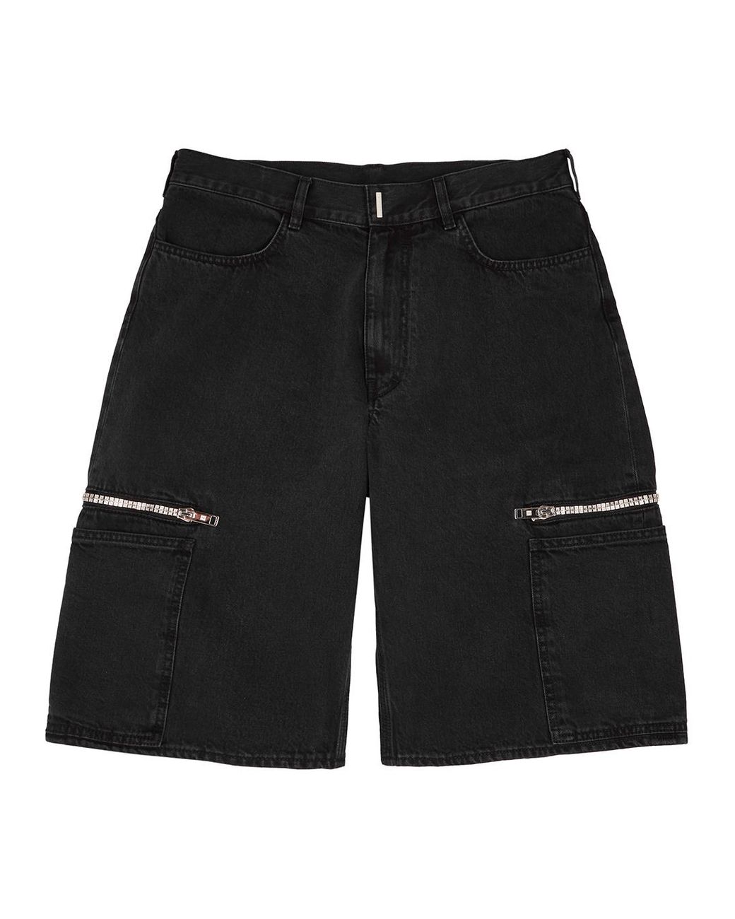 Givenchy Denim Cargo Shorts in Black for Men | Lyst