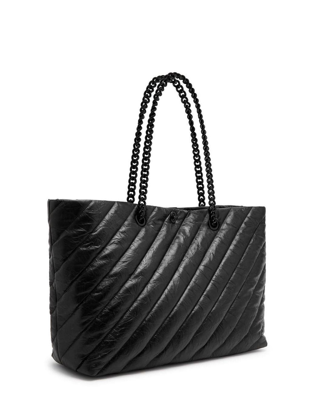 Balenciaga Crush Quilted Leather Tote in Black Lyst UK