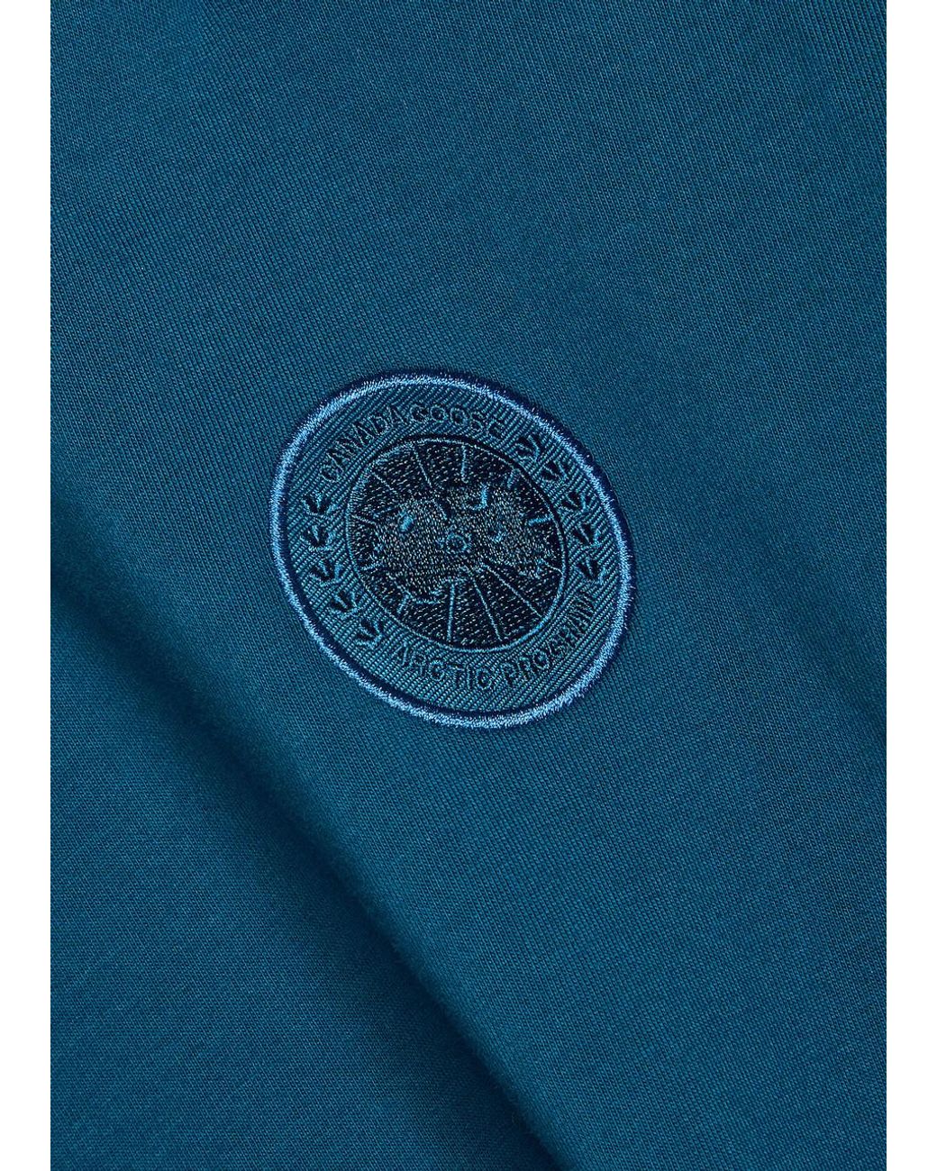 Canada Goose Blue Gladstone Logo Cotton T-Shirt for men