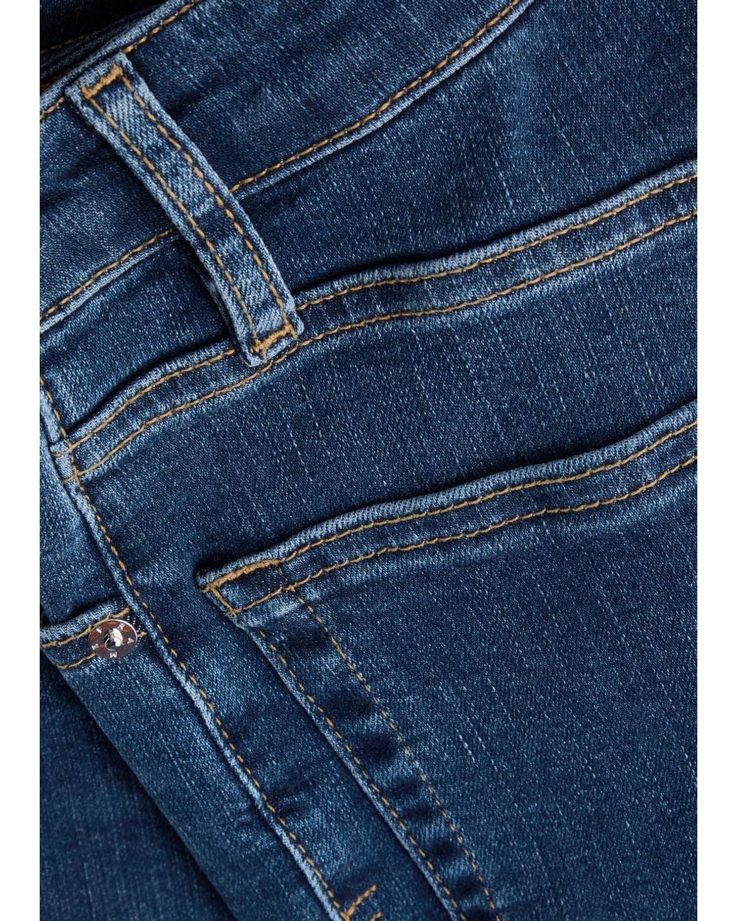 FRAME Blue The Reboot Crop Boot-Leg Jeans