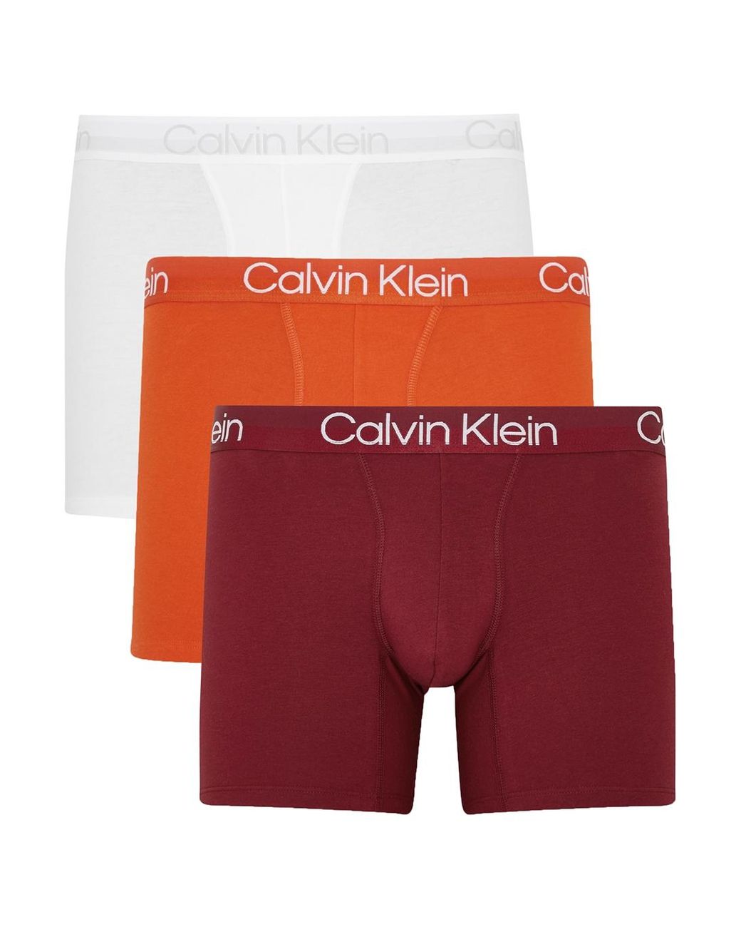 Calvin Klein Cotton-blend Boxer Briefs in Red for Men | Lyst