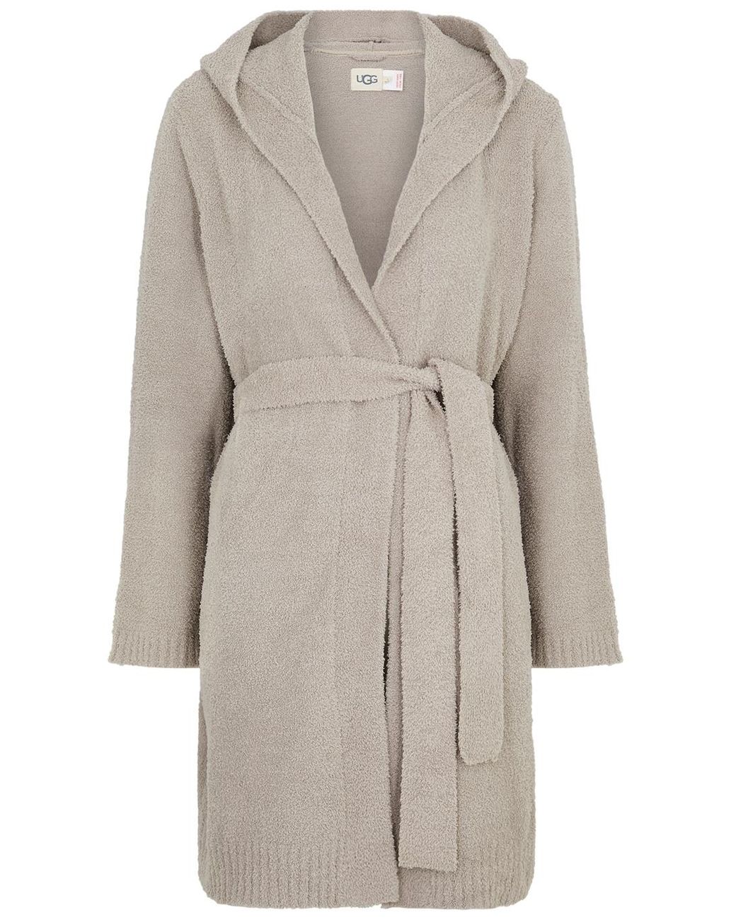 UGG Amari Hooded Fleece Robe in Natural Lyst