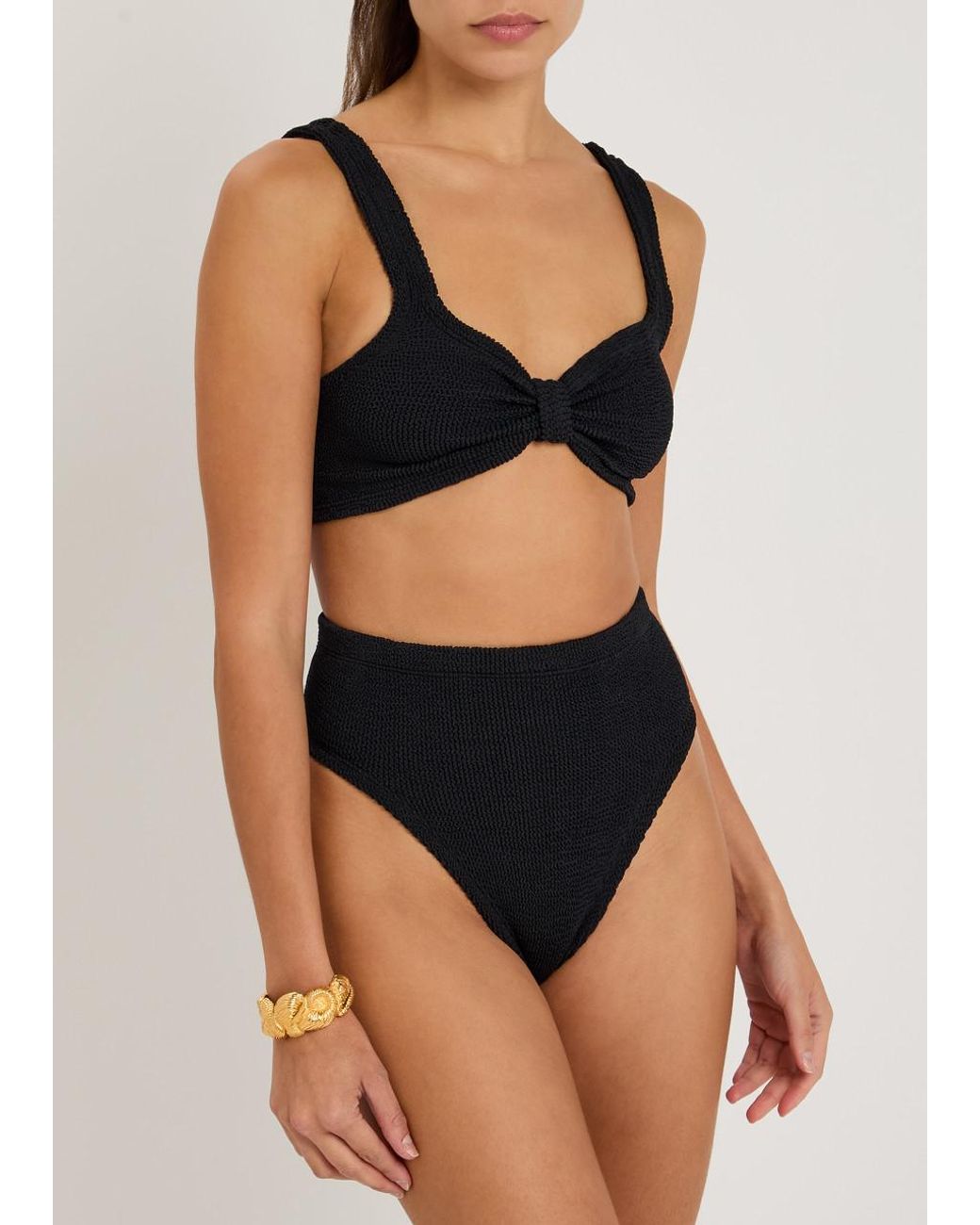 Hunza G Black Judy Crinkle Bikini