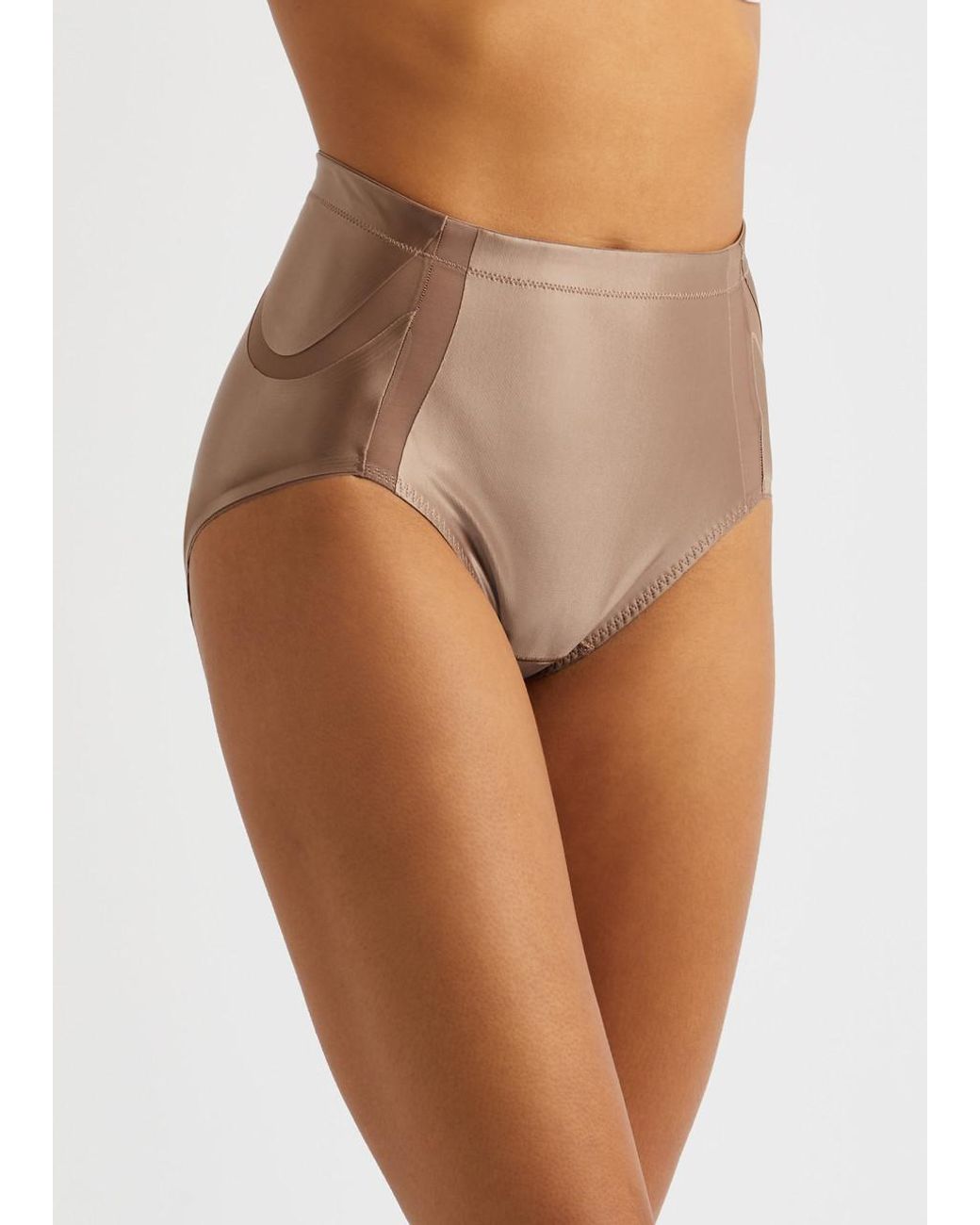 Spanx Booty Lifting Satin Briefs in Brown