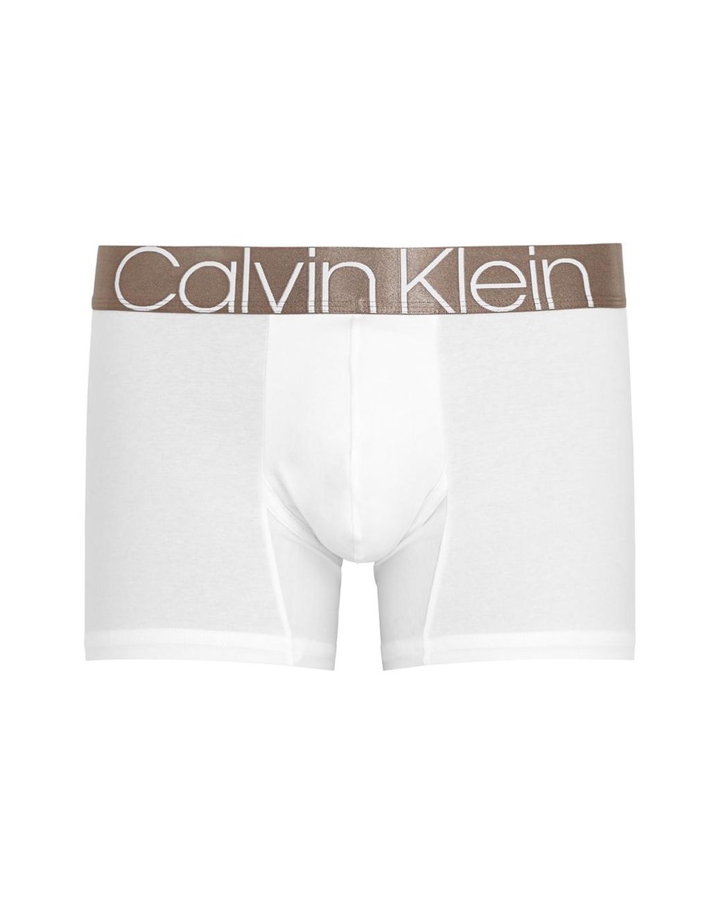 Calvin Klein Icon White Stretch-cotton Boxer Trunks for Men - Lyst